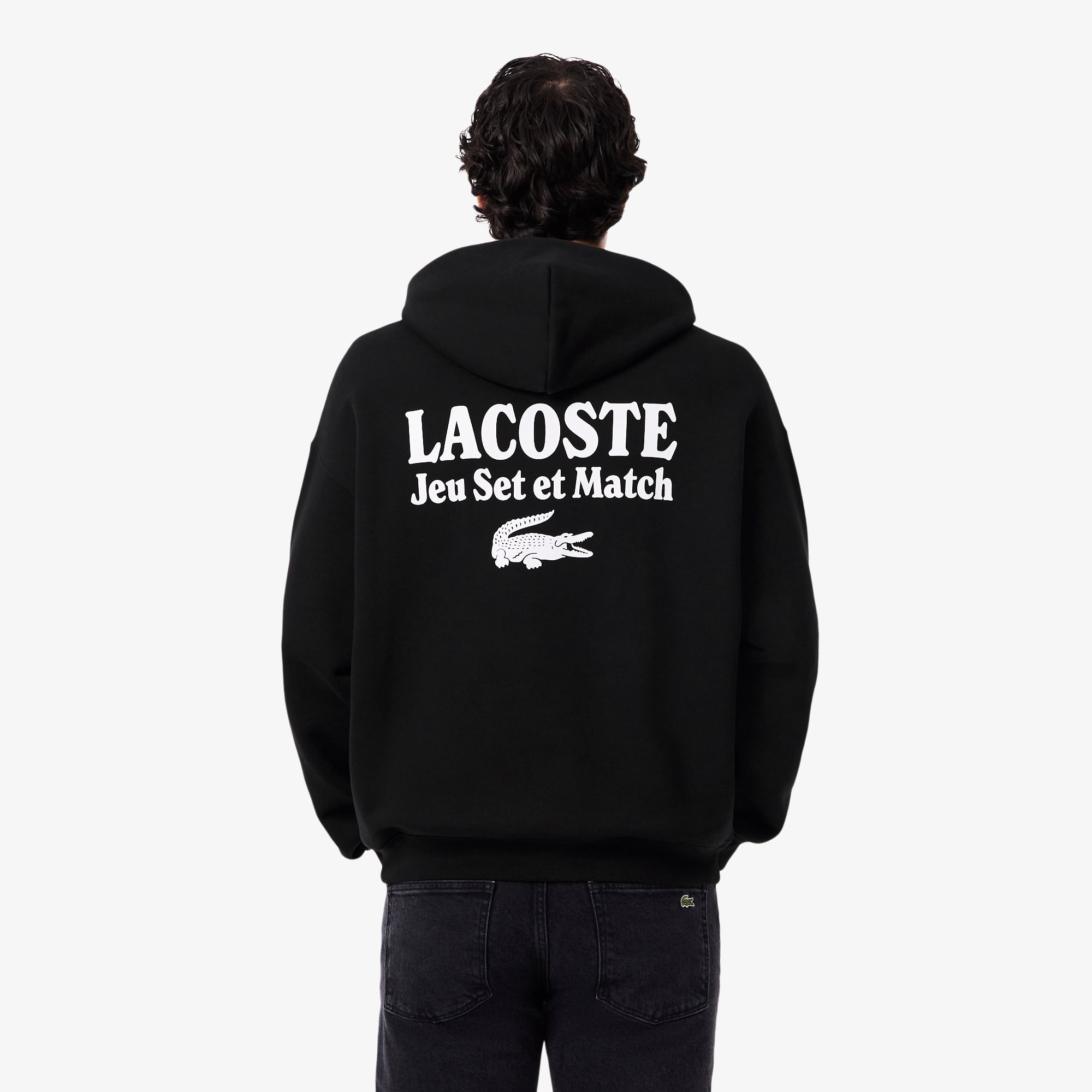 Men's Multi Print Fleece Hoodie - Black