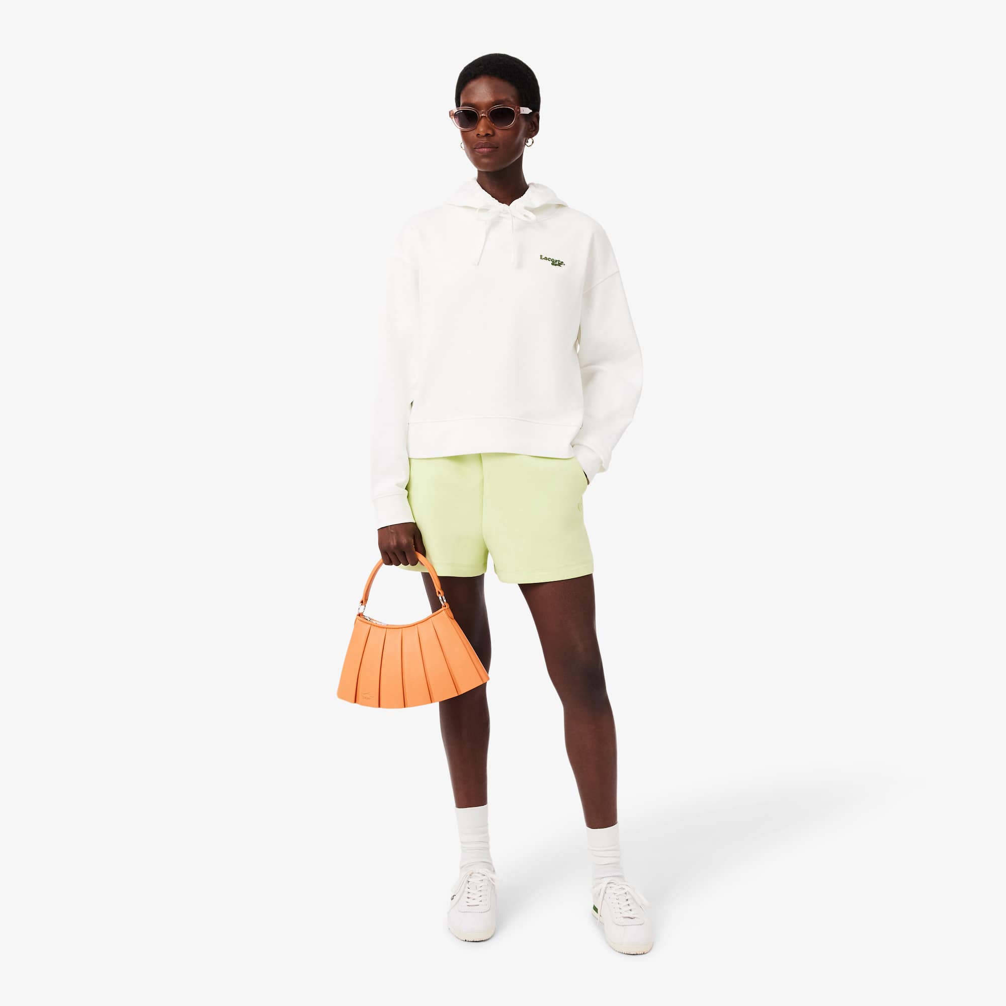 Women's Oversized Logo Hoodie - White