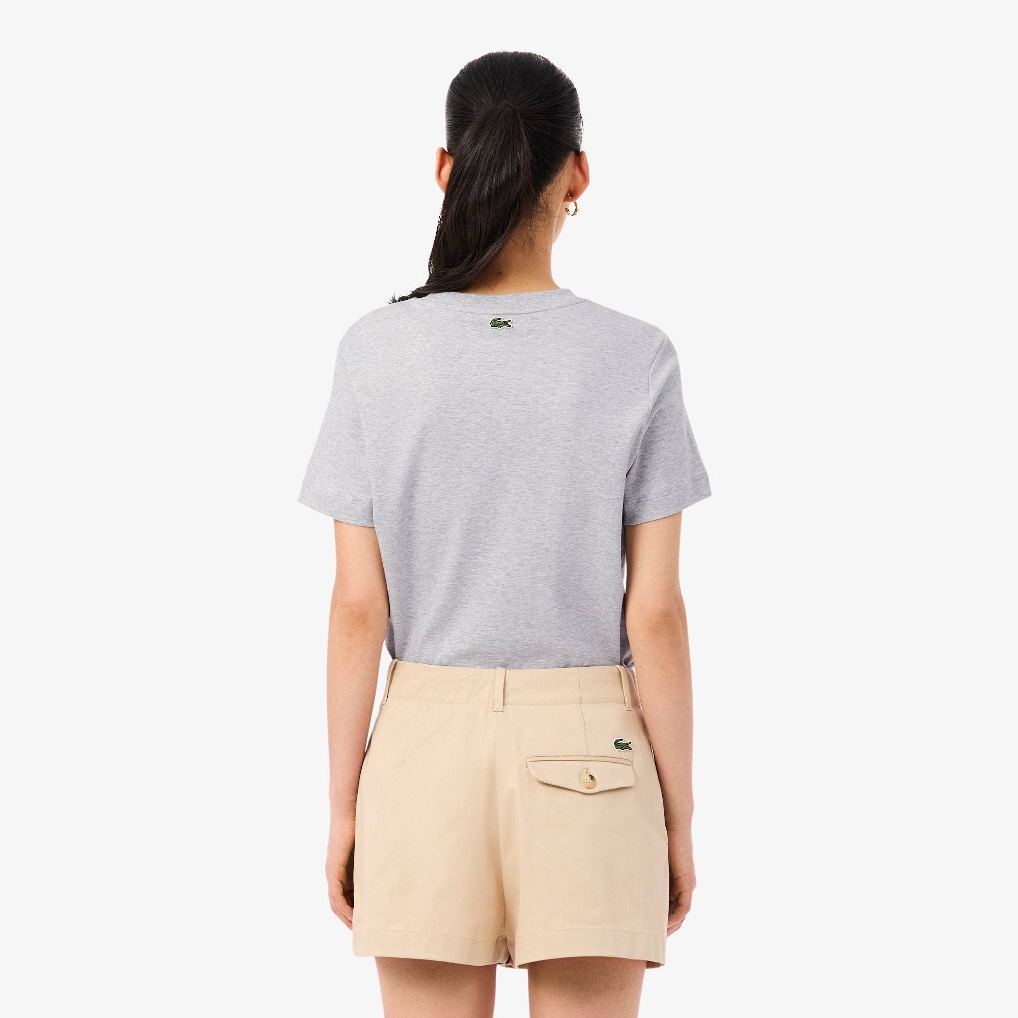 Tennis Embroidery T-Shirt - Grey Chine