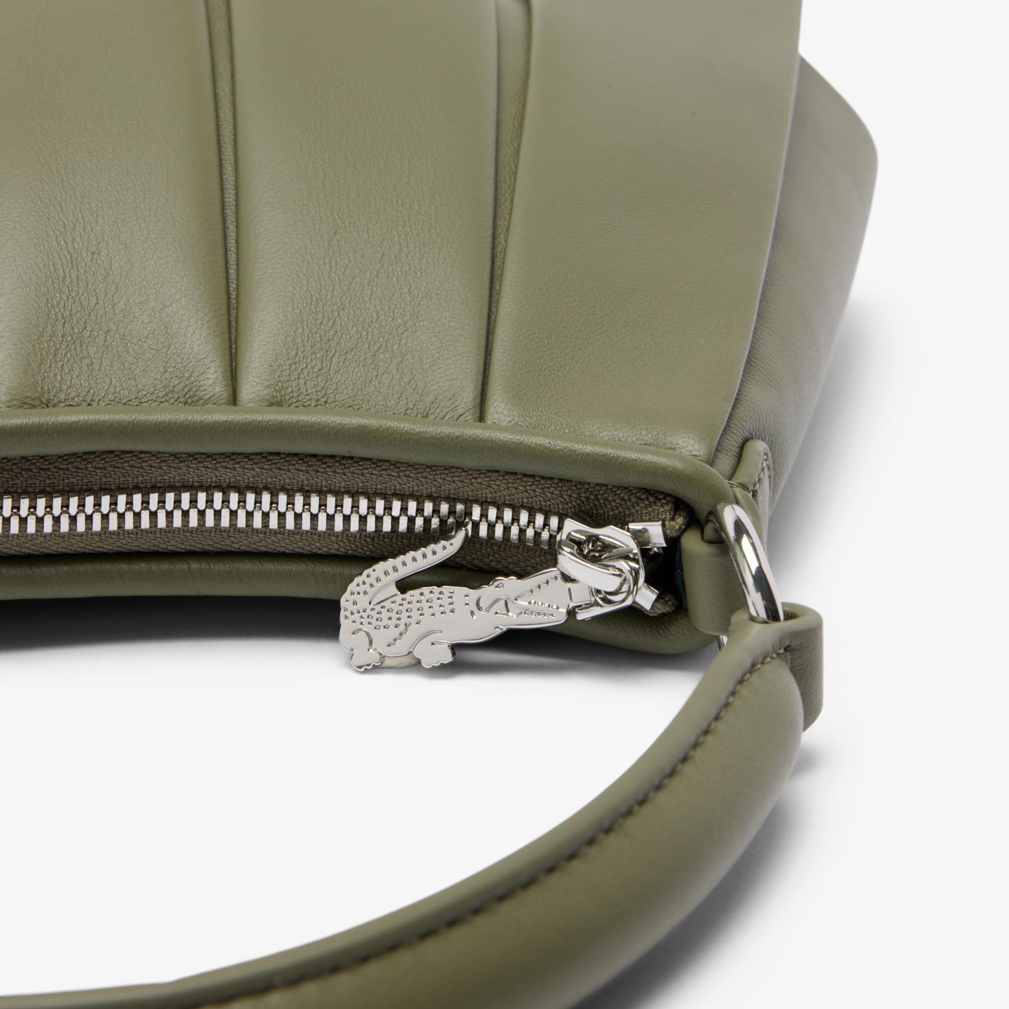 Large Lenglen Leather Bag - Kaki