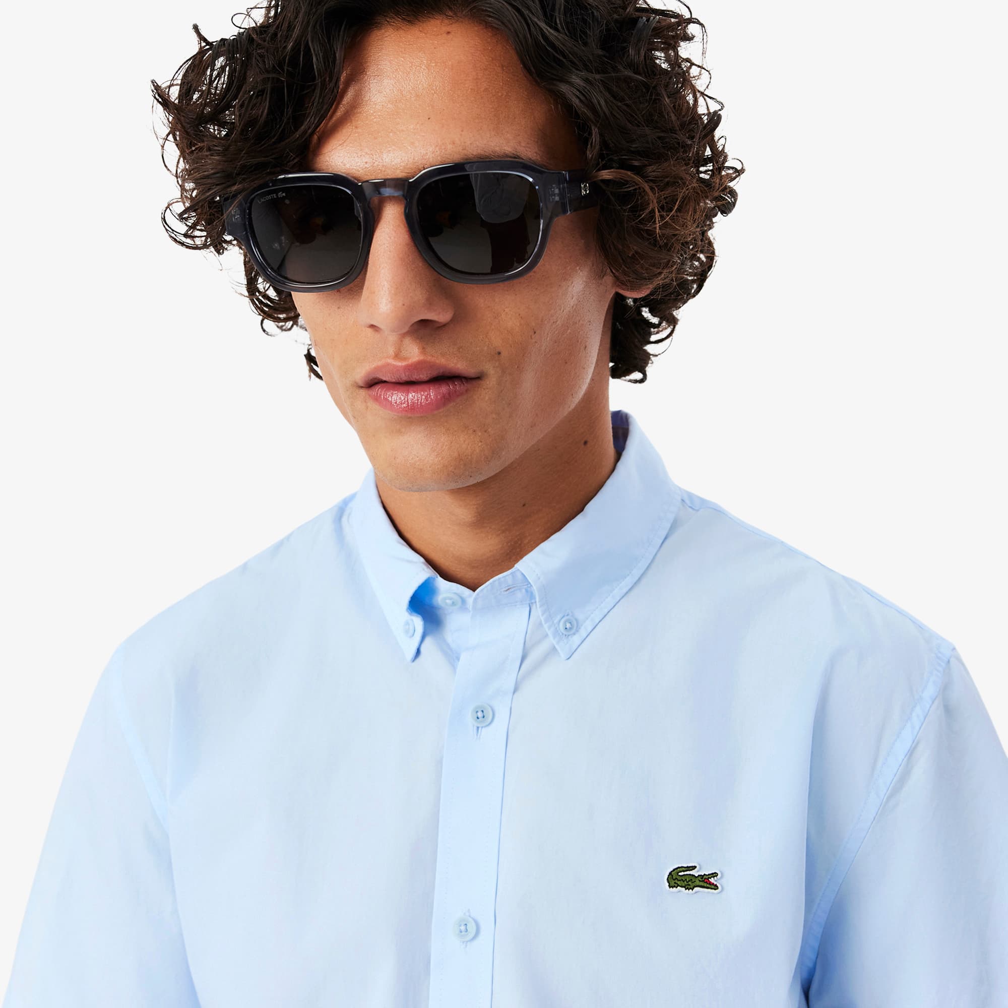 Regular Fit Short Sleeved Poplin Shirt - Light Blue