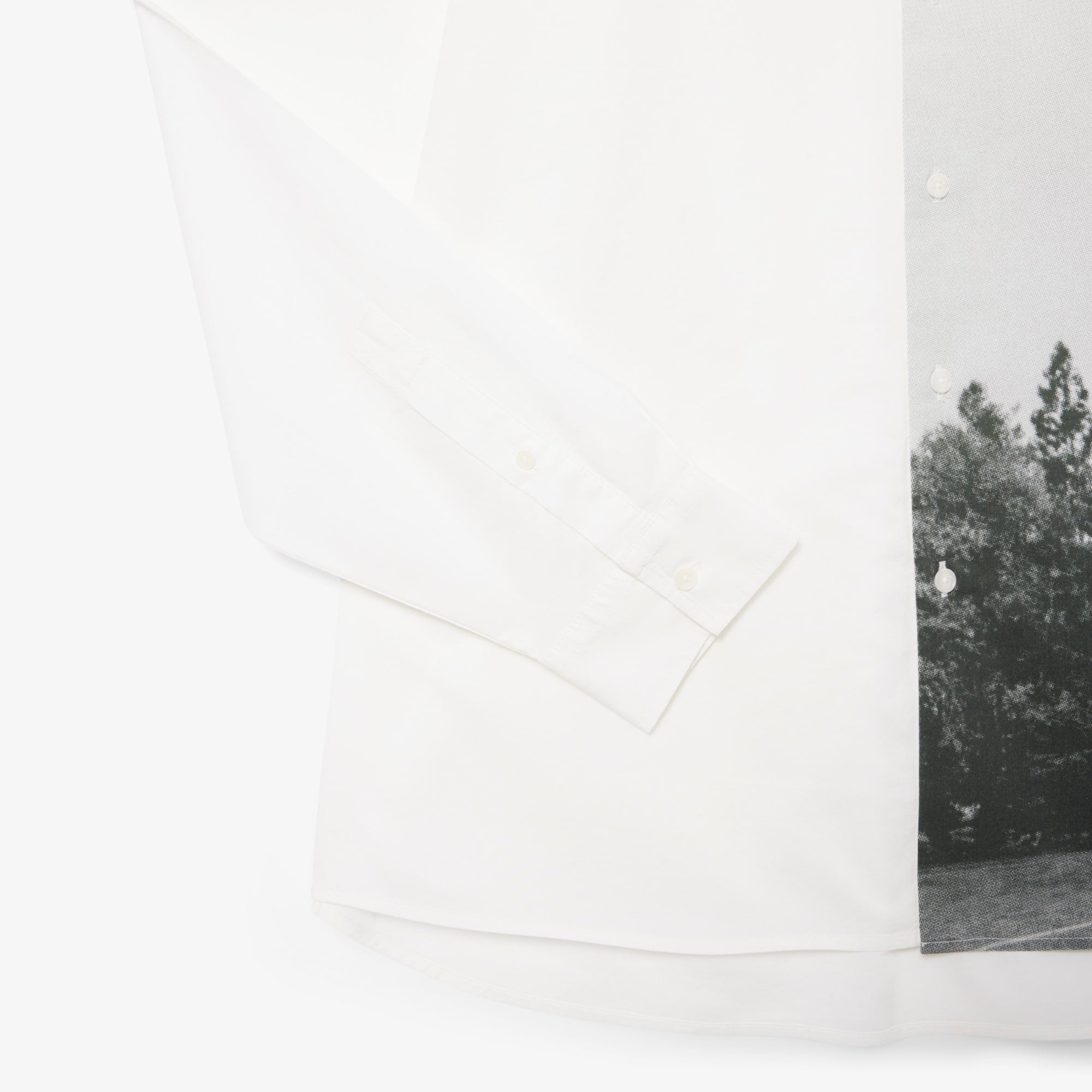 Relaxed Fit Printed Cotton Twill Shirt - White
