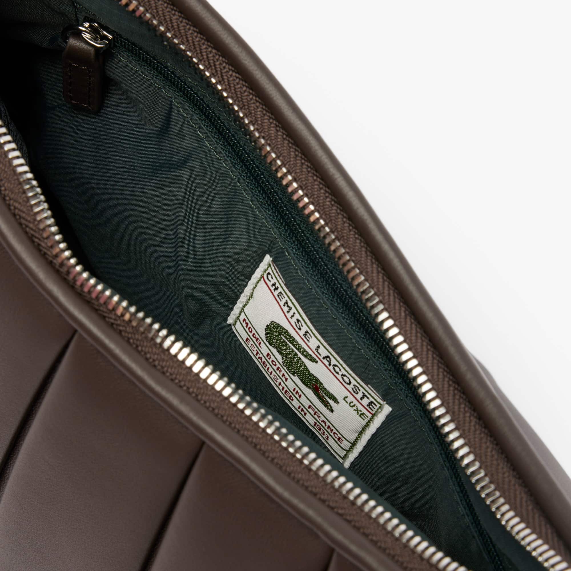 Medium Runway Lenglen Leather Bag - COFFEE BEAN
