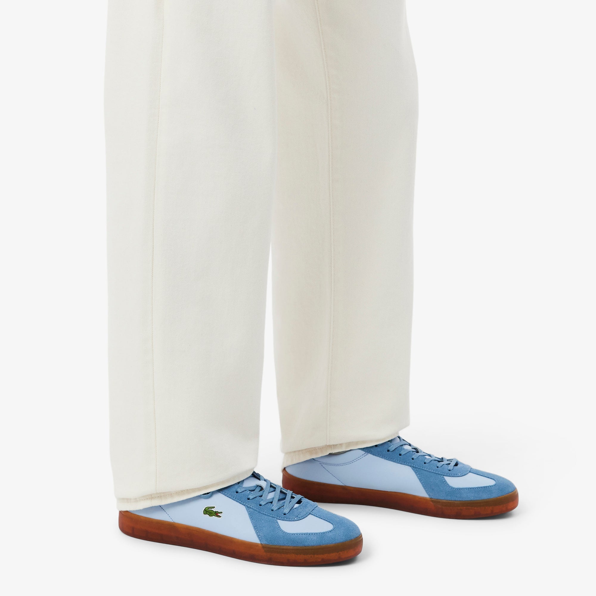 Men's Baseshot Pro Leather Sneakers - LT BLU/GUM