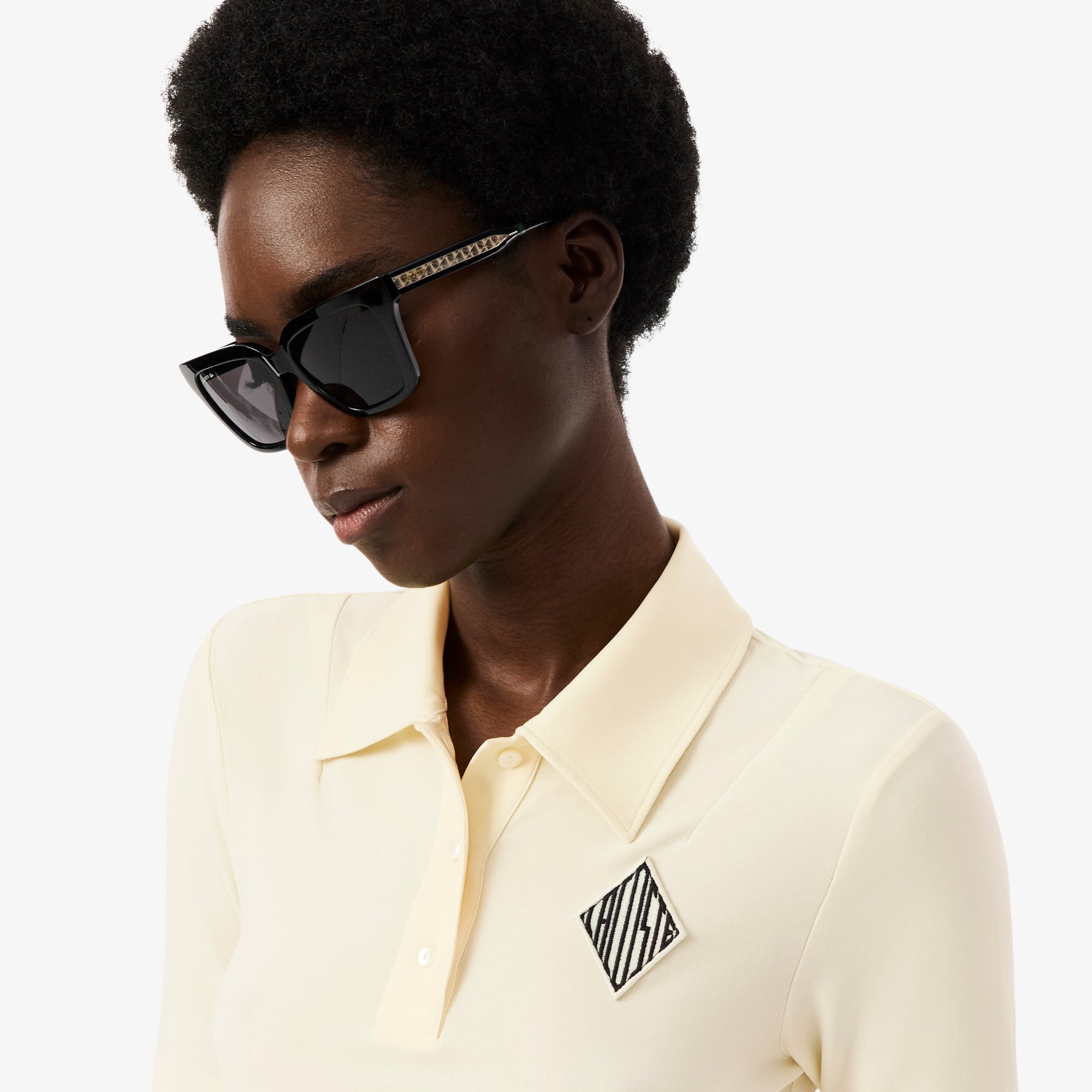 Slim Fit Embroidered Polo - Lemon Beige