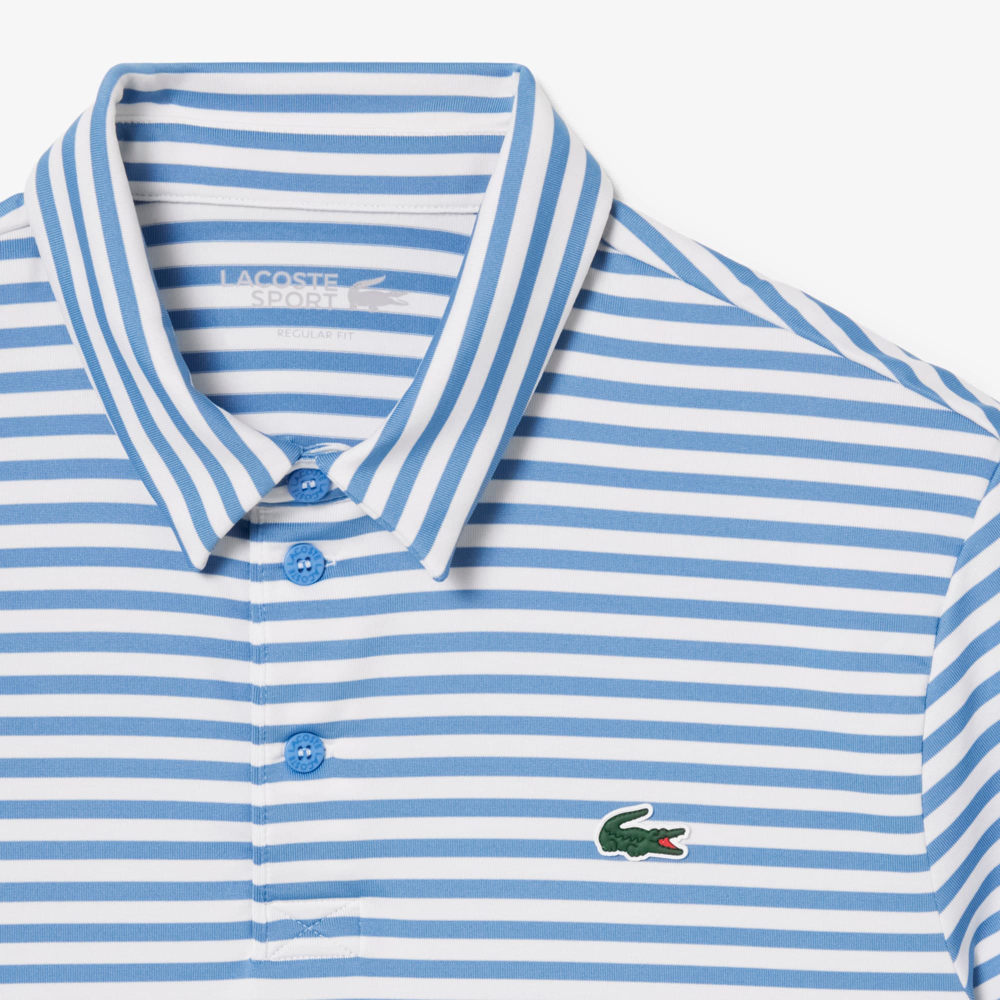 Regular Fit Ultra Dry Striped Golf Polo - Blue / White