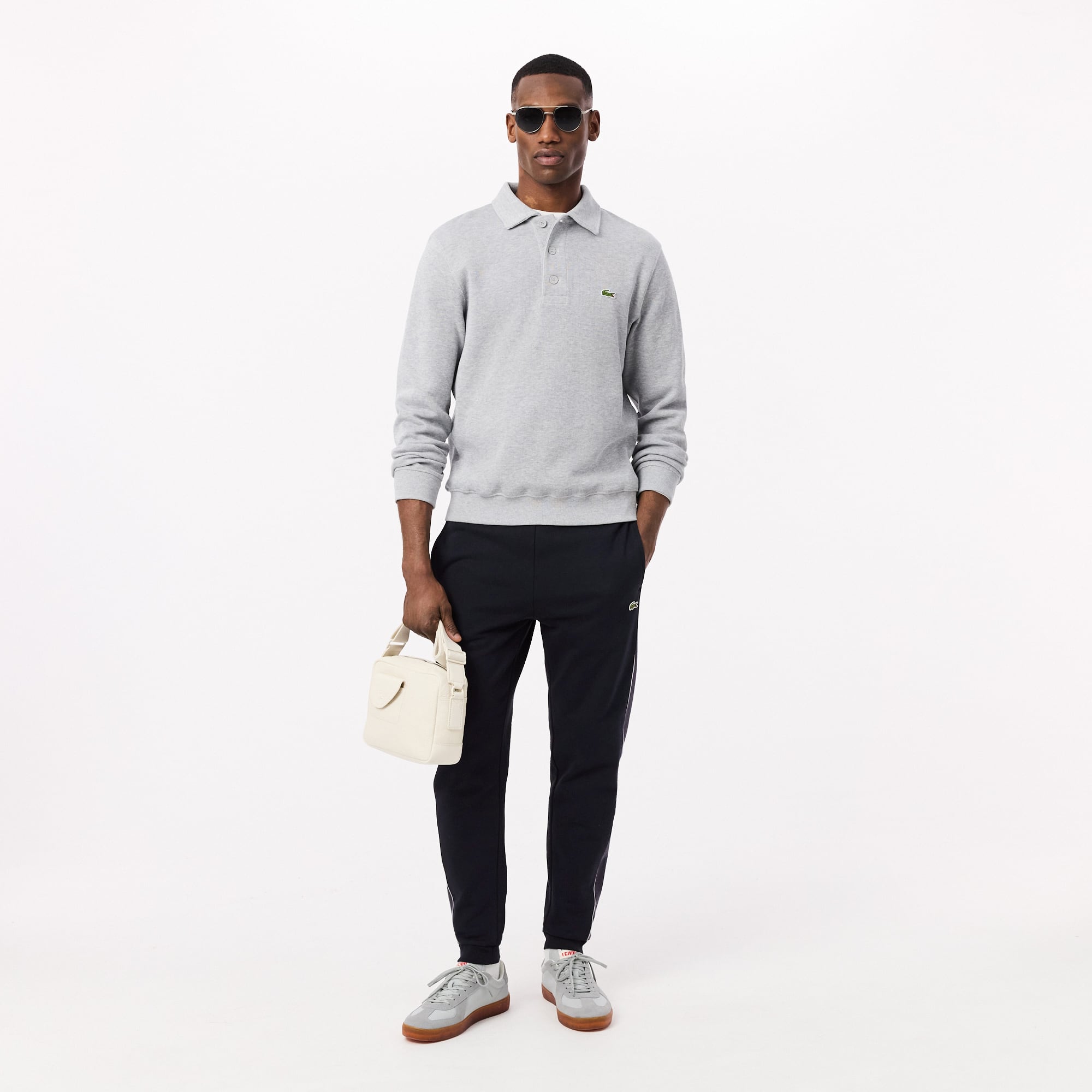 Tapered Leg Sweatpants - Noir / Gris Fonce