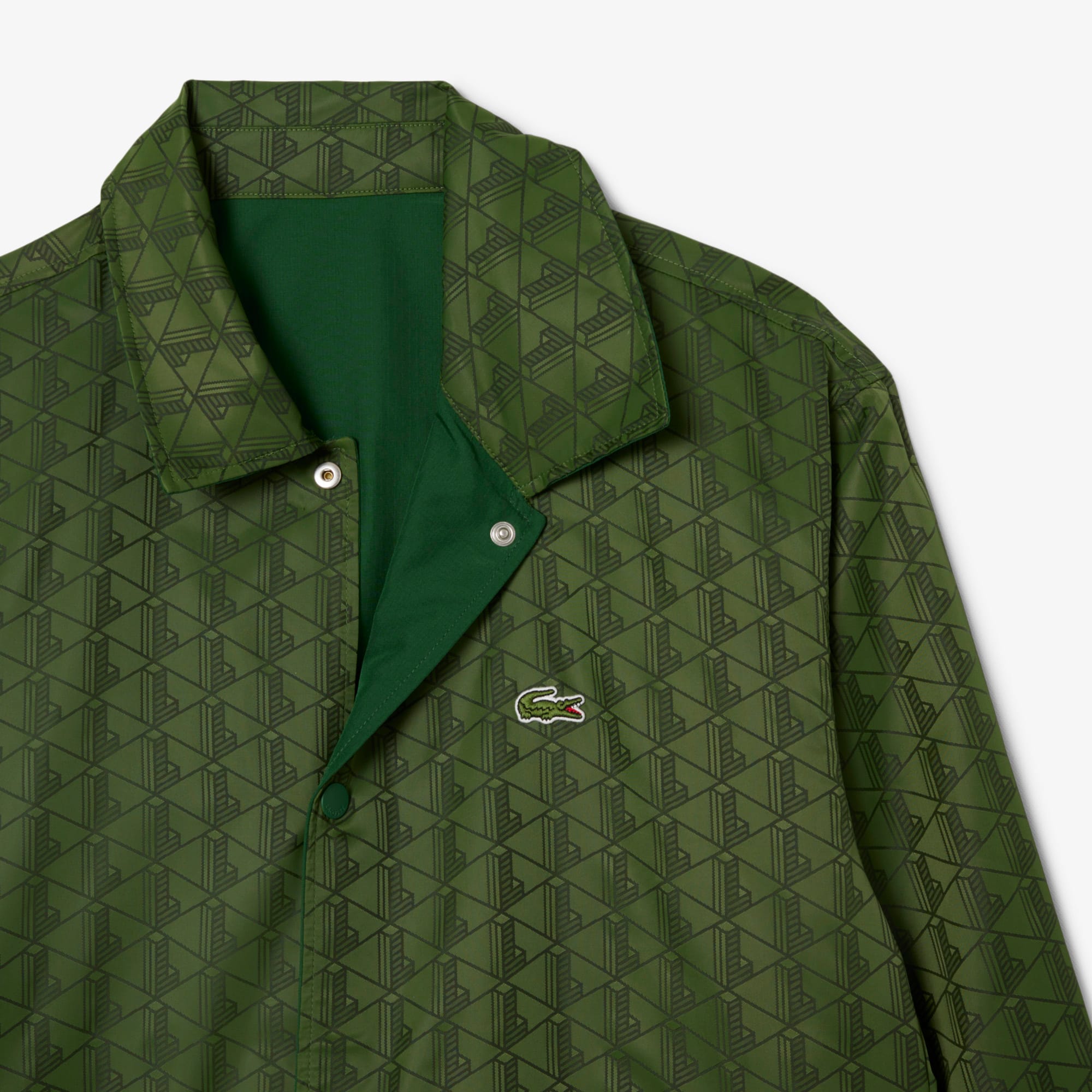 Men's Reversible Monogram Jacket - Pine green