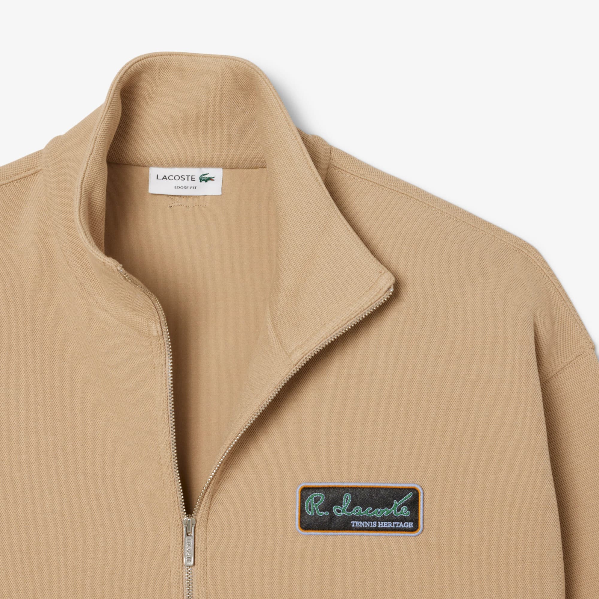 Men's Loose Fit Signature Badge Sweatshirt - Beige