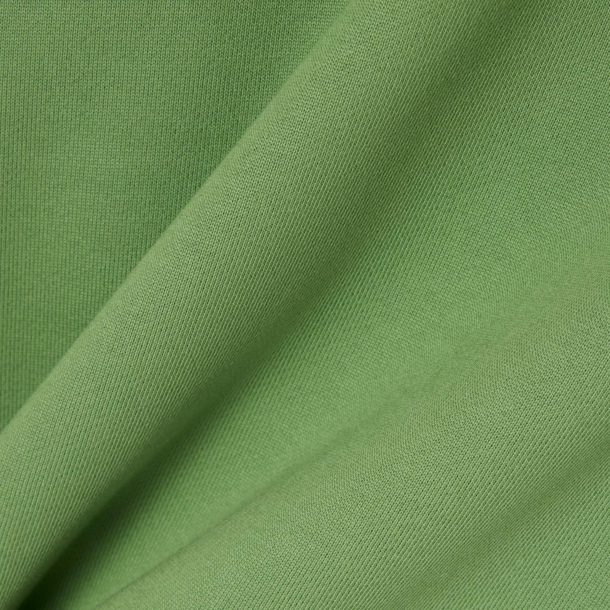 High Neck Embossed Zipped Sweatshirt - Green