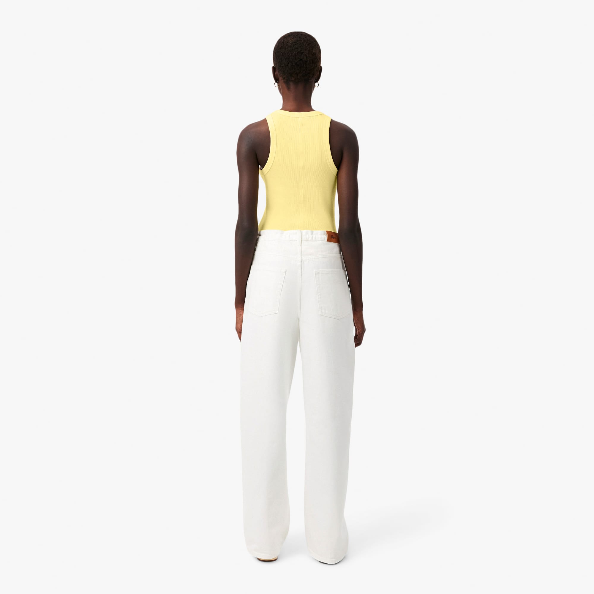 Women's Wide Leg Denim Jeans - White