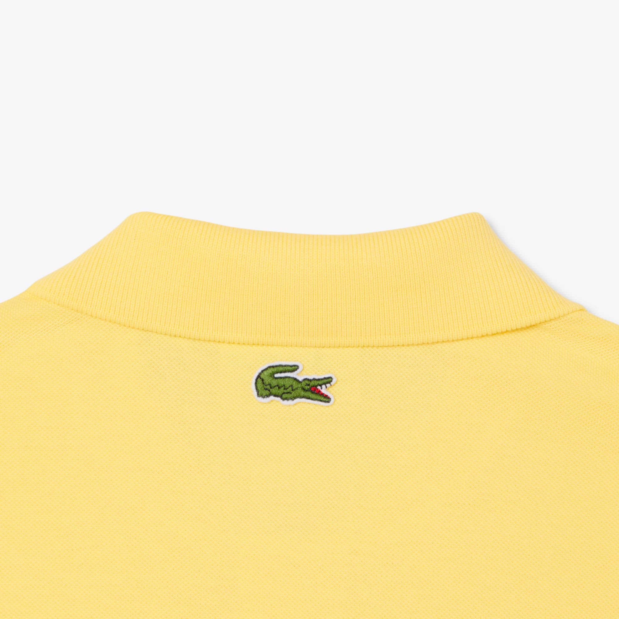 Classic Fit Printed Petit Piqué Polo - Pastel yellow