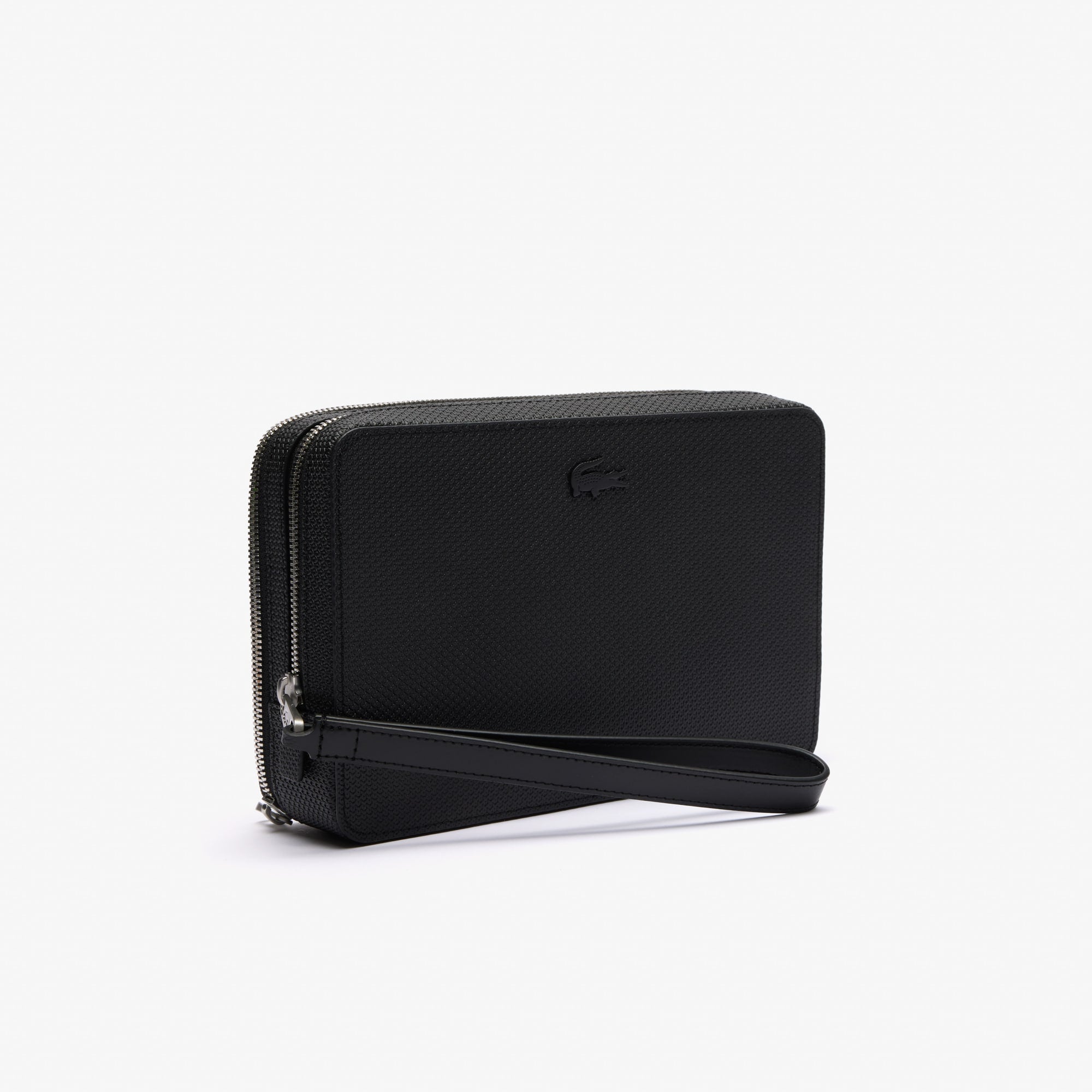 Chantaco Piqué Leather Zipped Pouch - Black