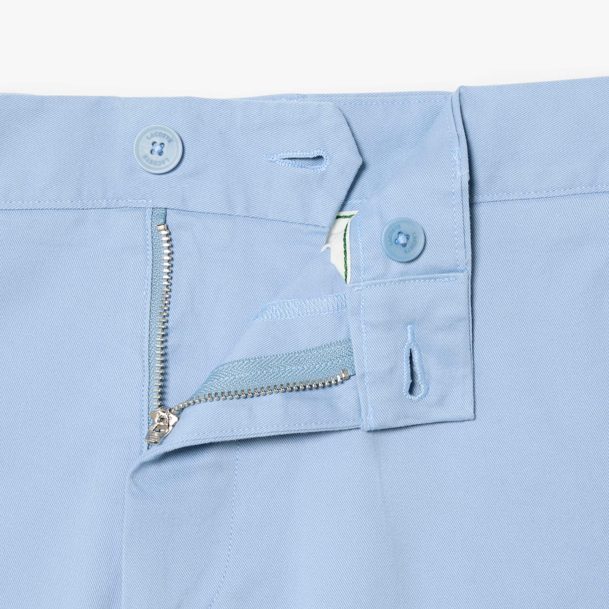 Slim Fit Stretch Twill Chino Pants - Light Blue