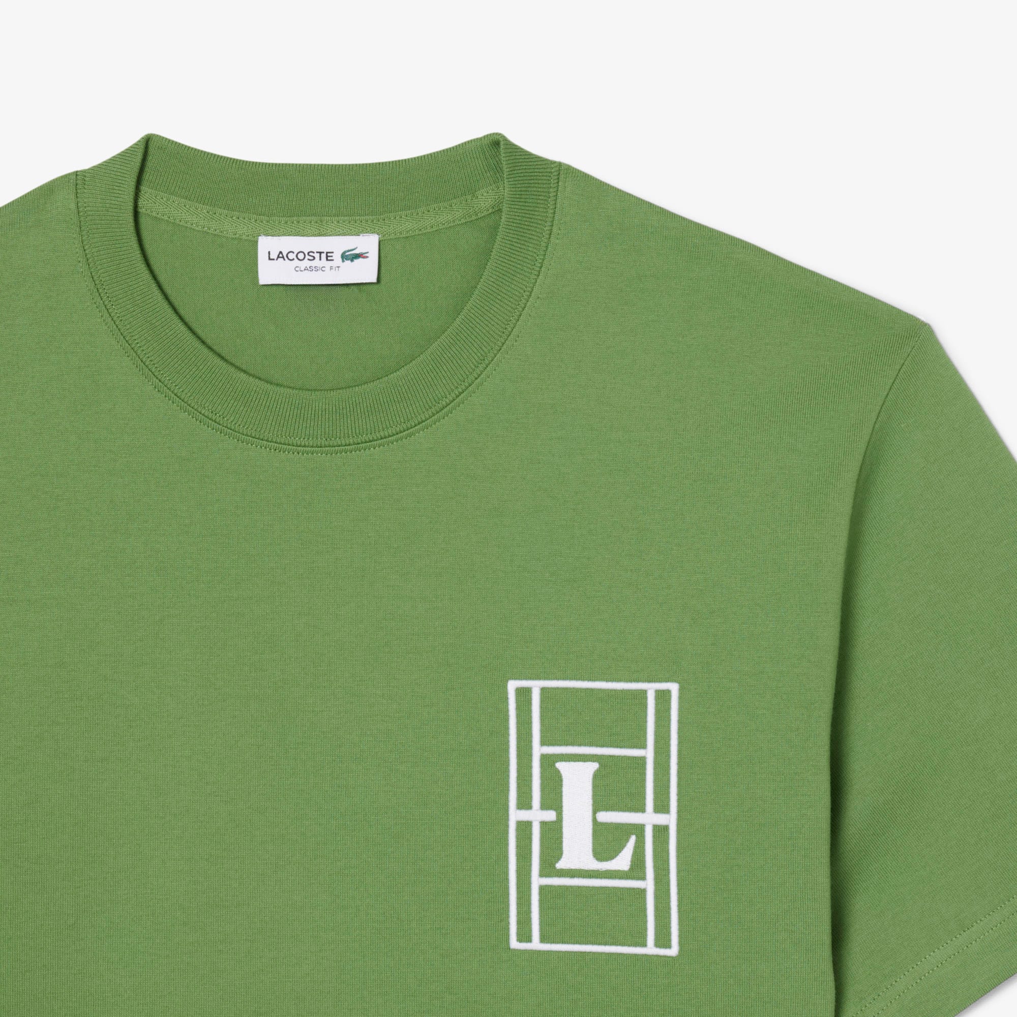 Embroidered Heavy Jersey T-Shirt - Green