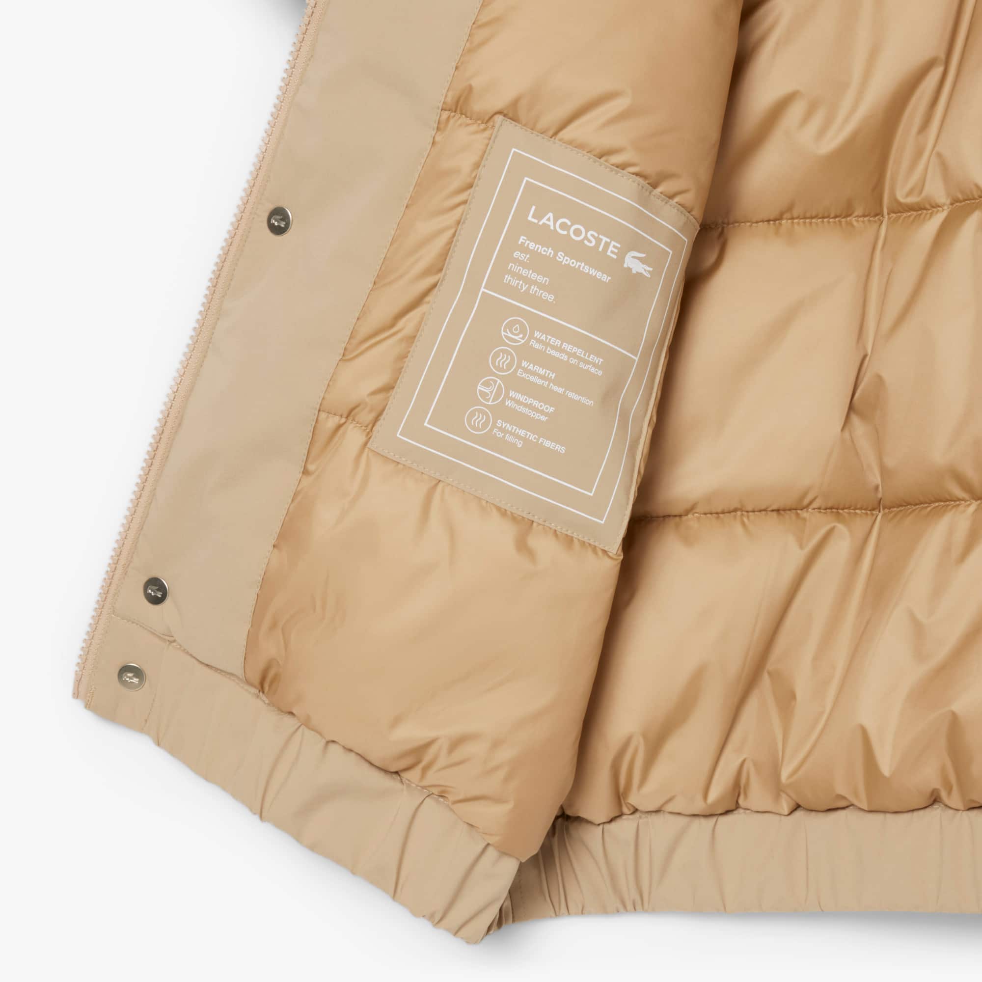 Men's Water-Repellent Puffer Jacket - Beige