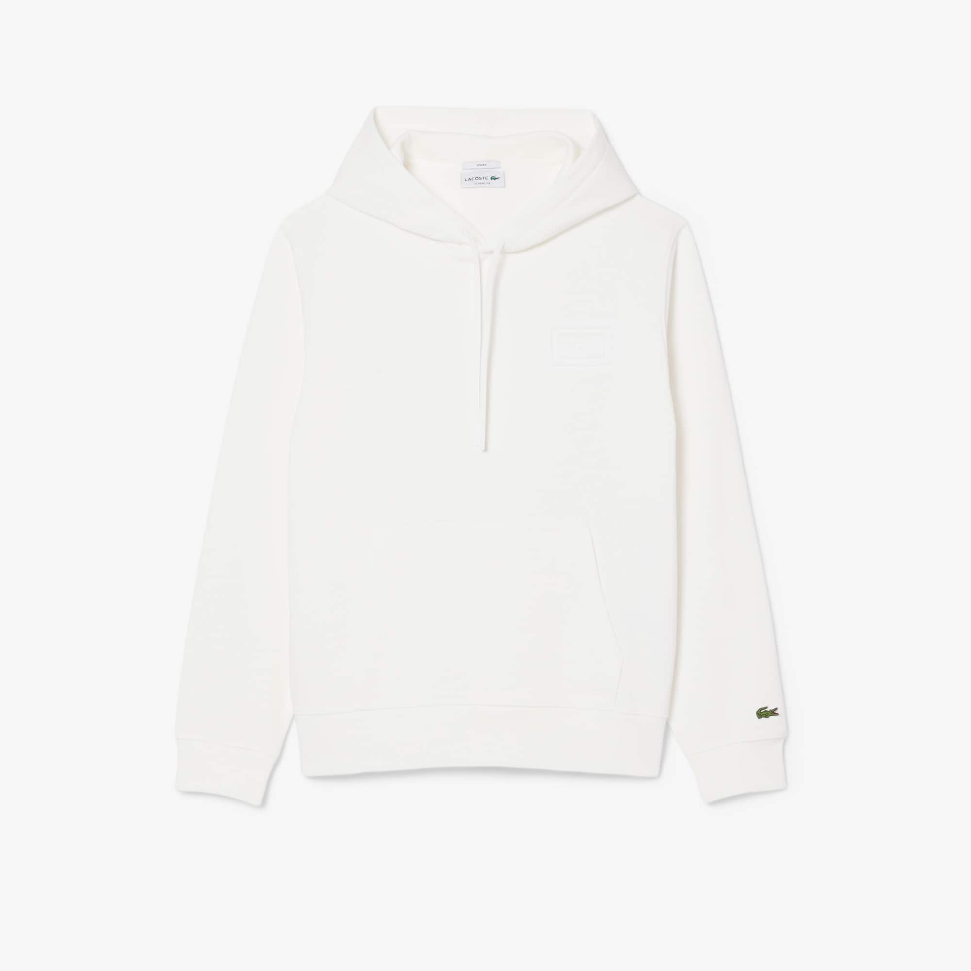 Embossed Branding Hoodie - White