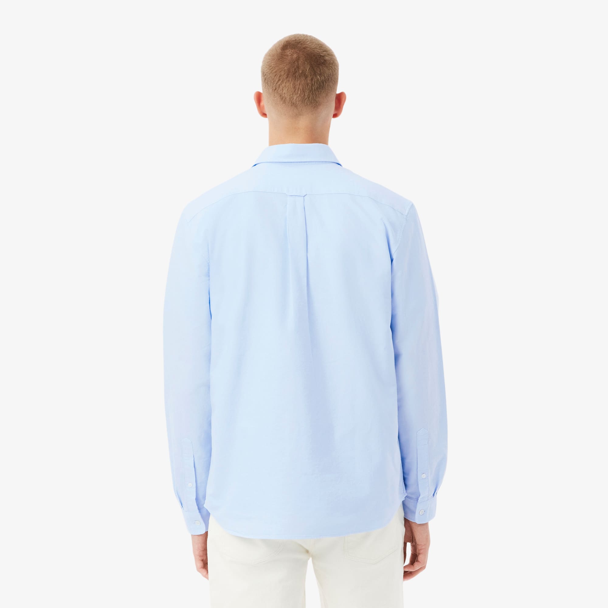 Men's Regular Fit Oxford Shirt - White / Blue