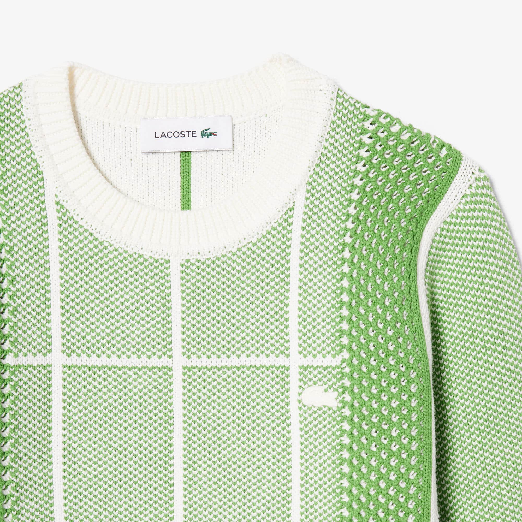 Tennis Court Graphic Sweater - Blanc / Vert
