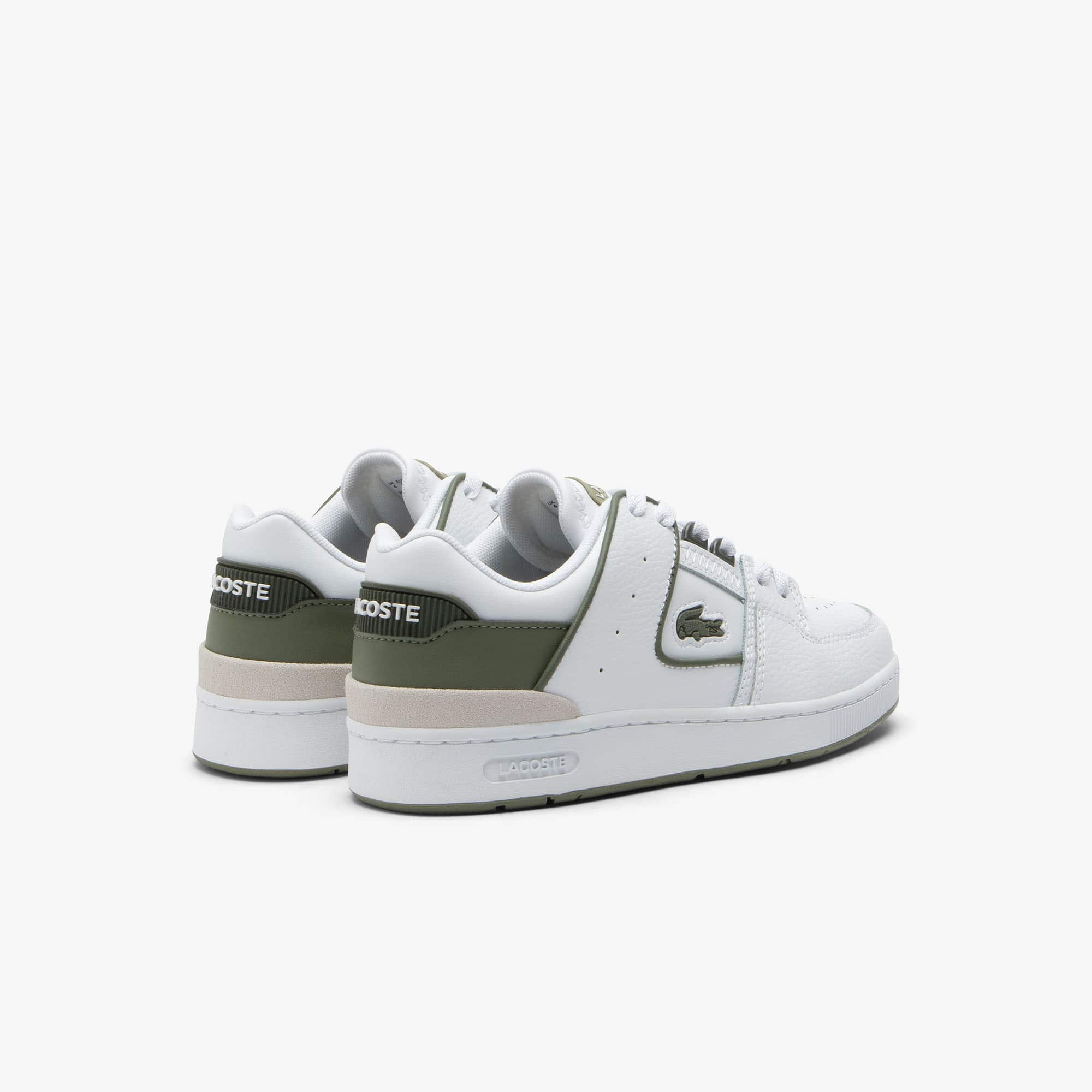 Women's Court Cage Leather Sneakers - WHT/KHK