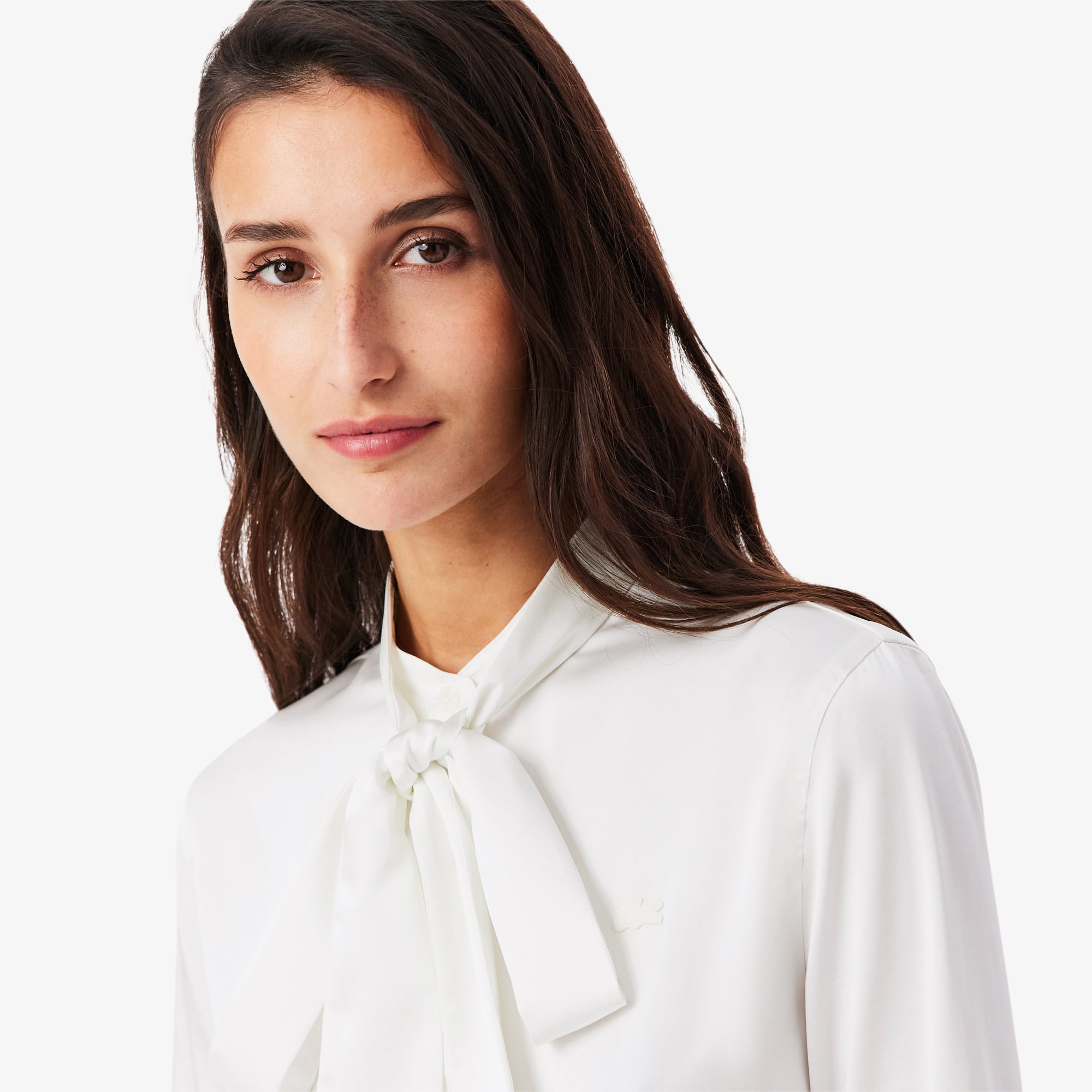 Regular Fit Removable Tie Collar Shirt - White