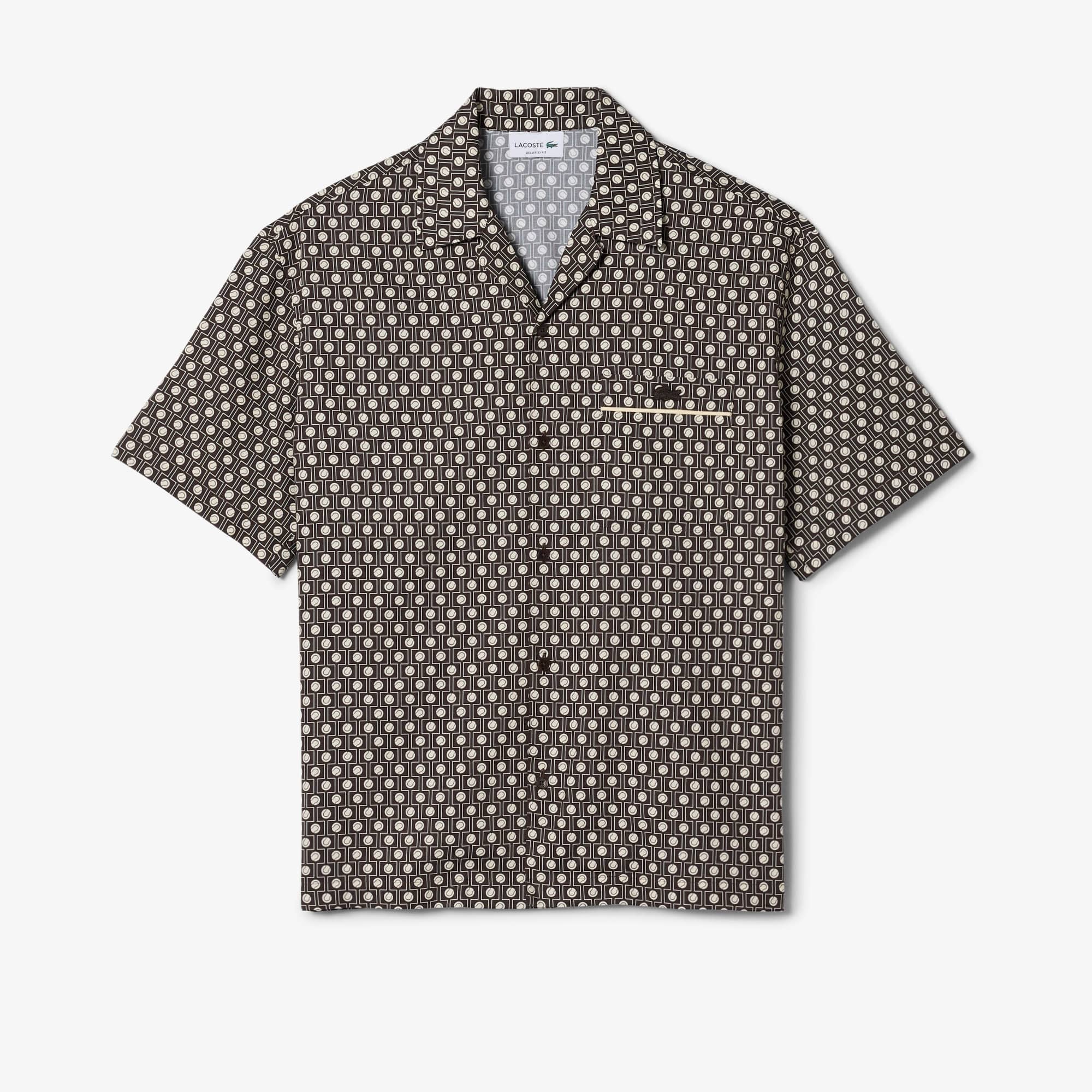 Relaxed Fit Short Sleeved Shirt - Marron / Beige