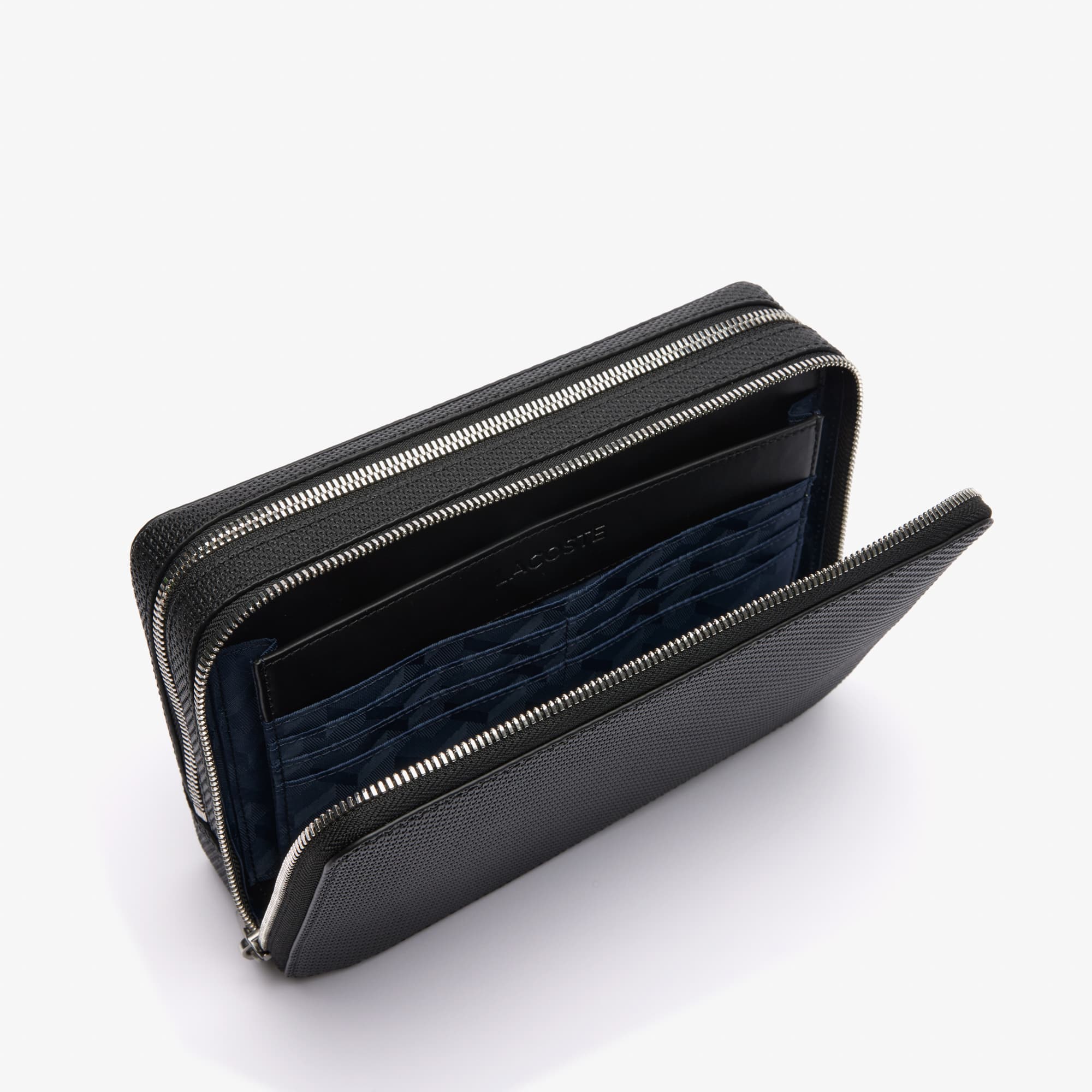 Chantaco Piqué Leather Zipped Pouch - Black