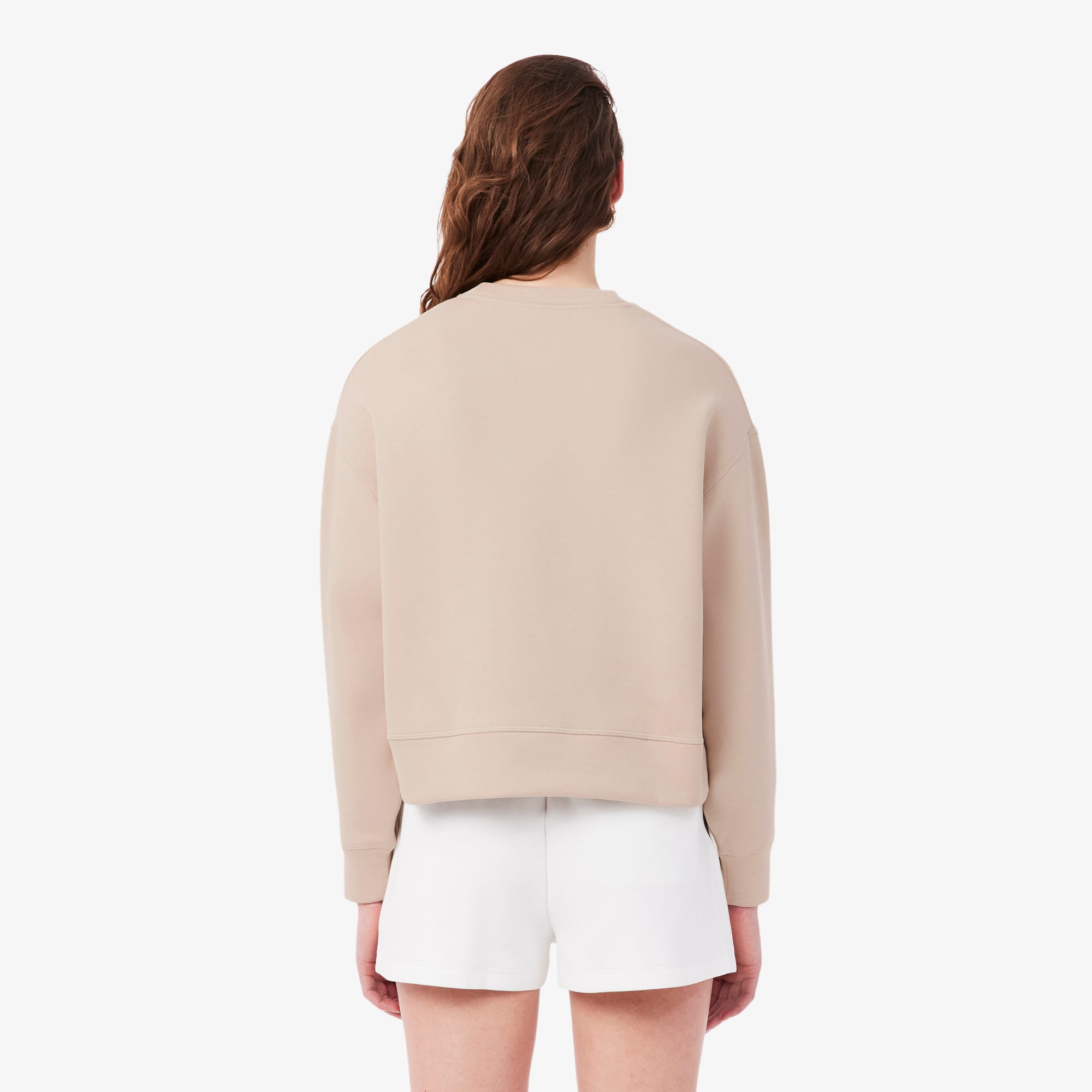 Oversized Double Face Jersey Sweatshirt - Beige