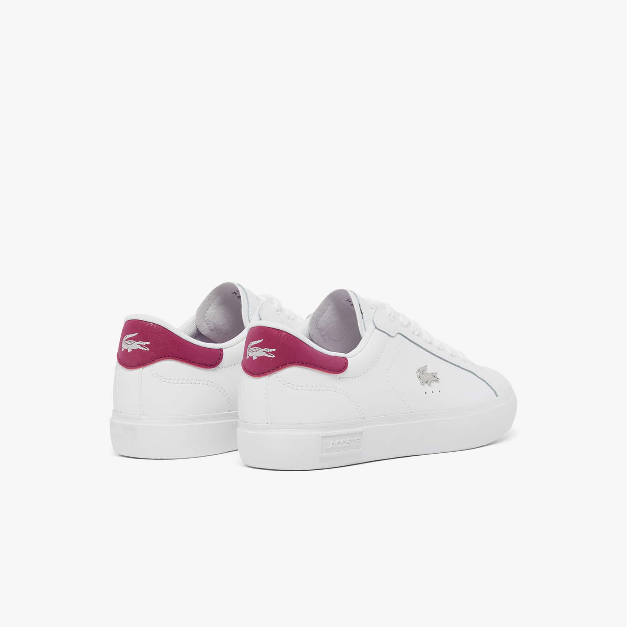Women's Powercourt Leather Sneakers - WHT/DK PURP