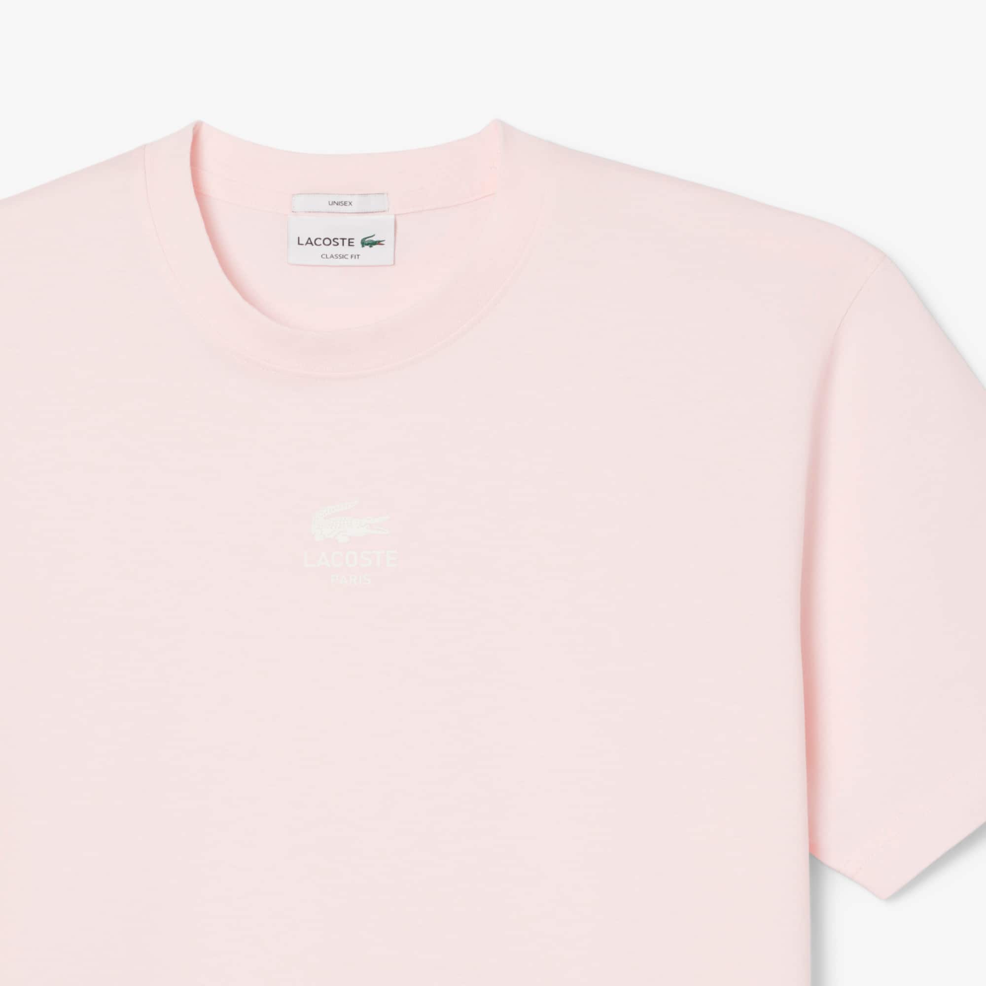 Unisex Signature Print Cotton T-Shirt - Light Pink