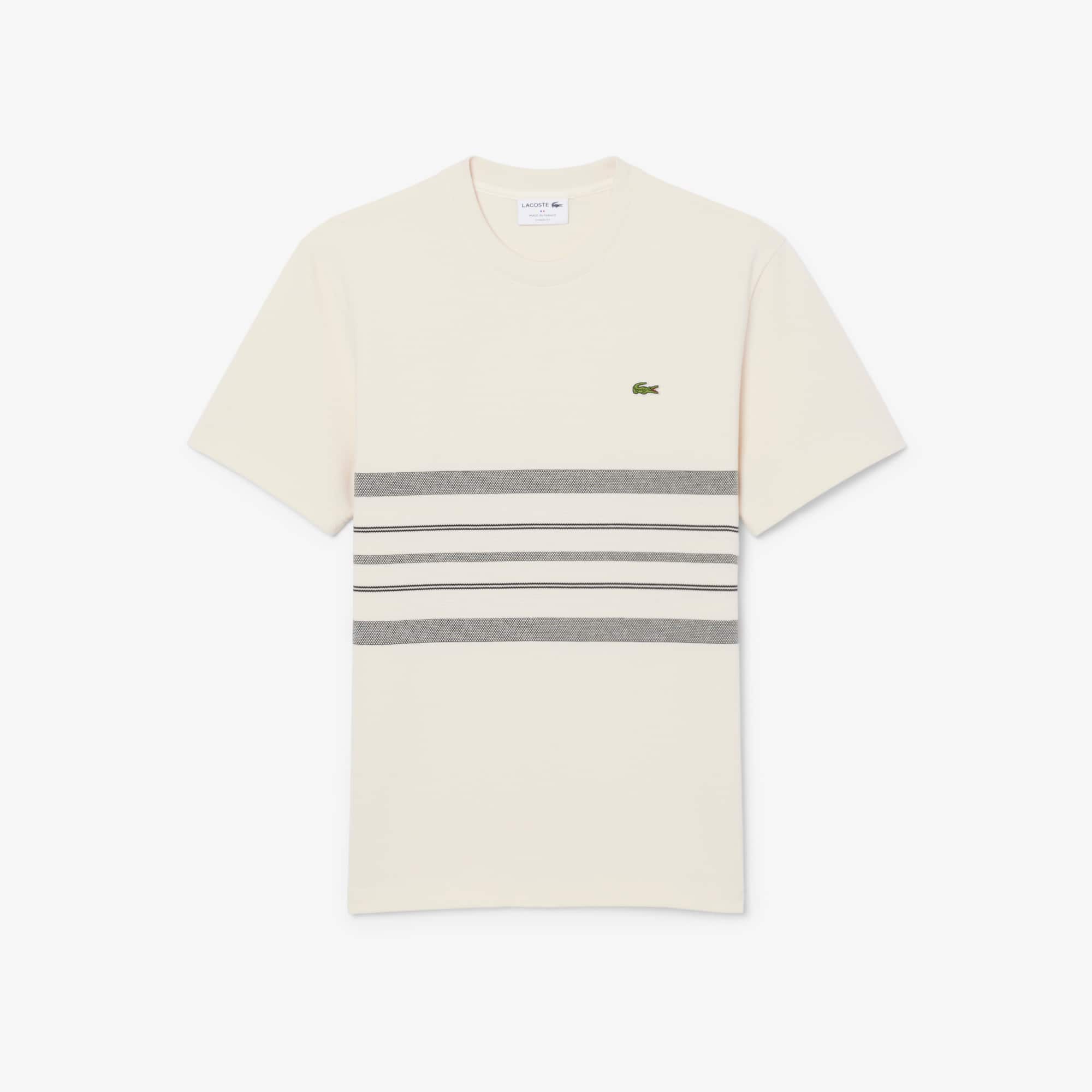 Made In France Striped Piqué T-Shirt - Cream