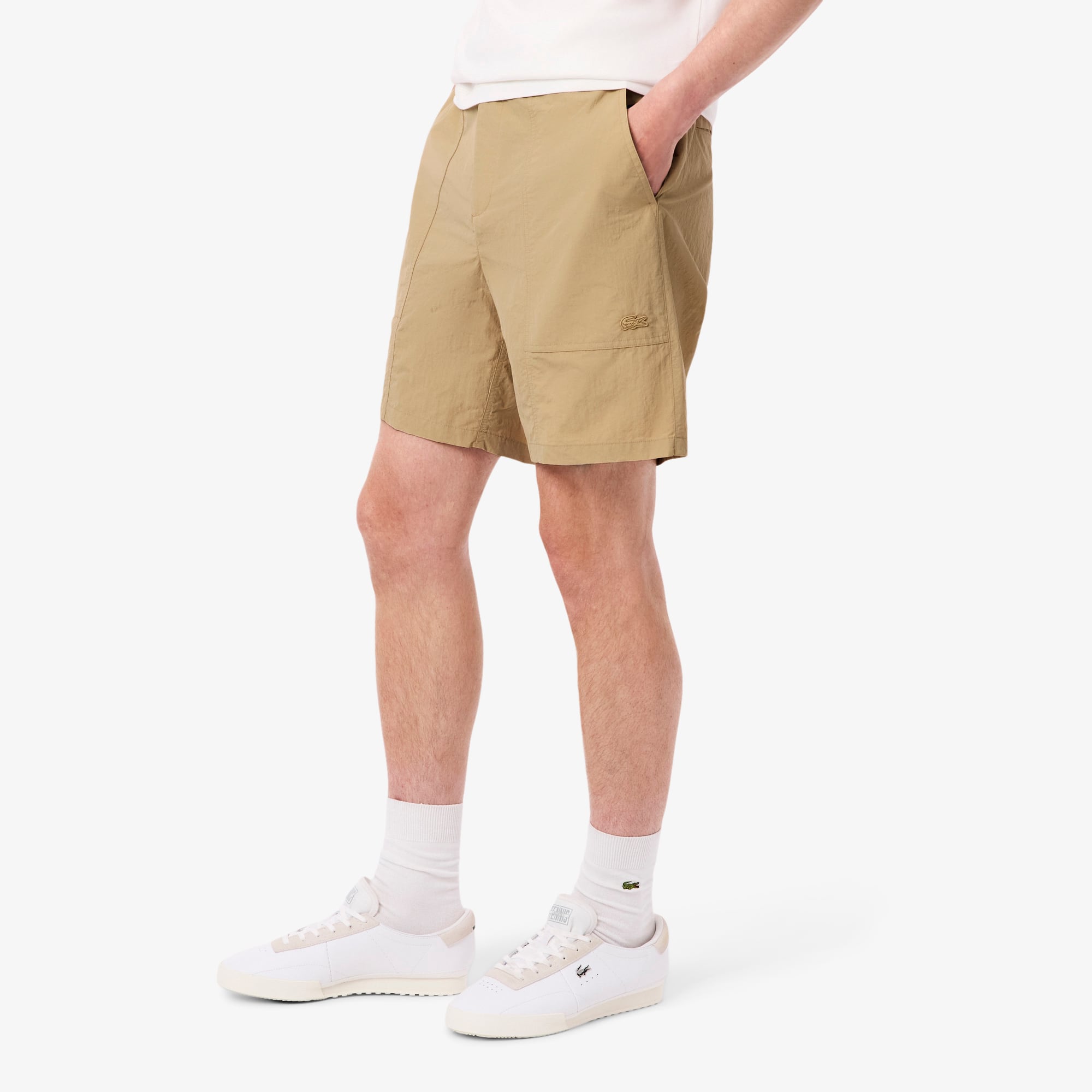 Men's Water-Repellent Wind Resistant Nylon Shorts - Beige