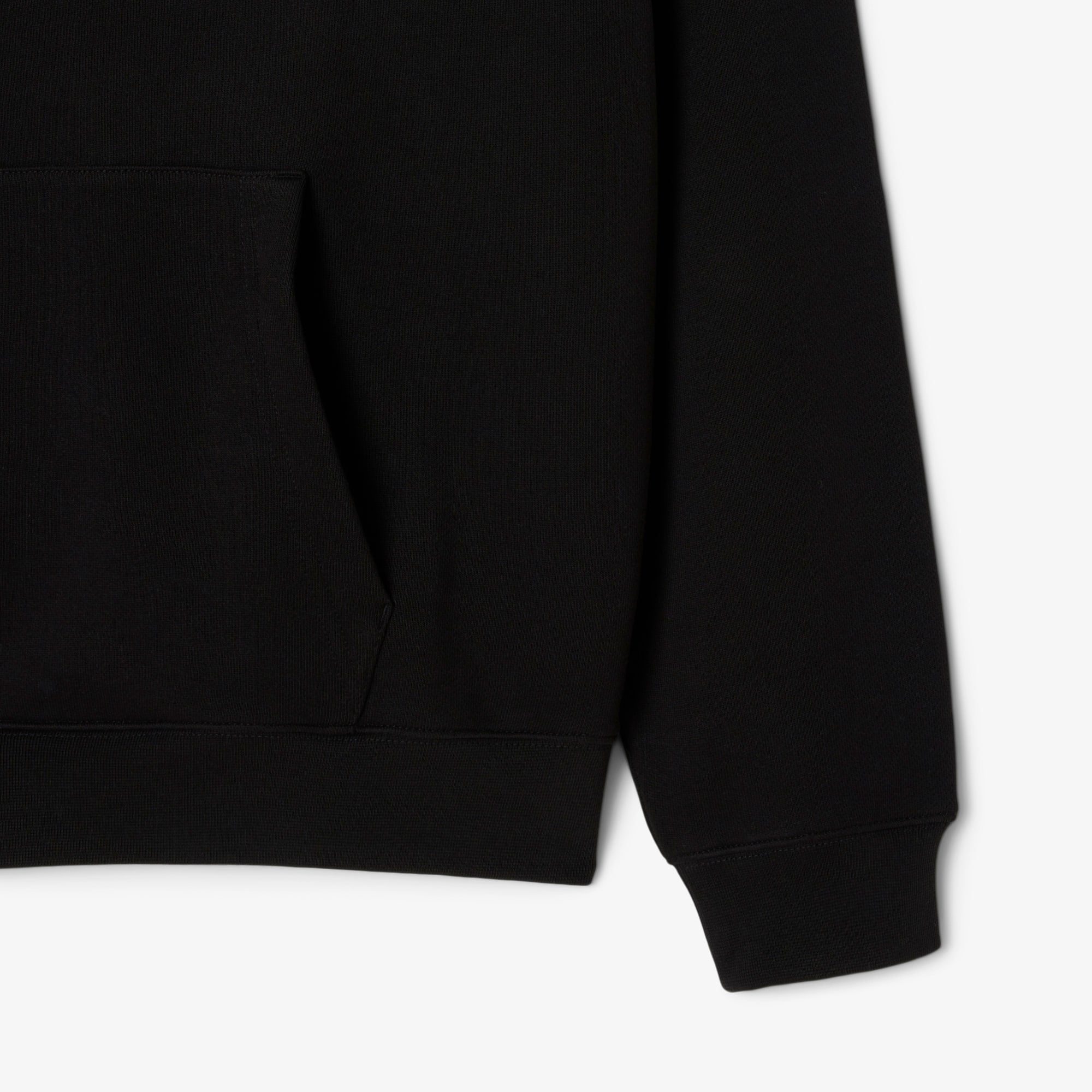 Men's Printed Fleece Hoodie - Black
