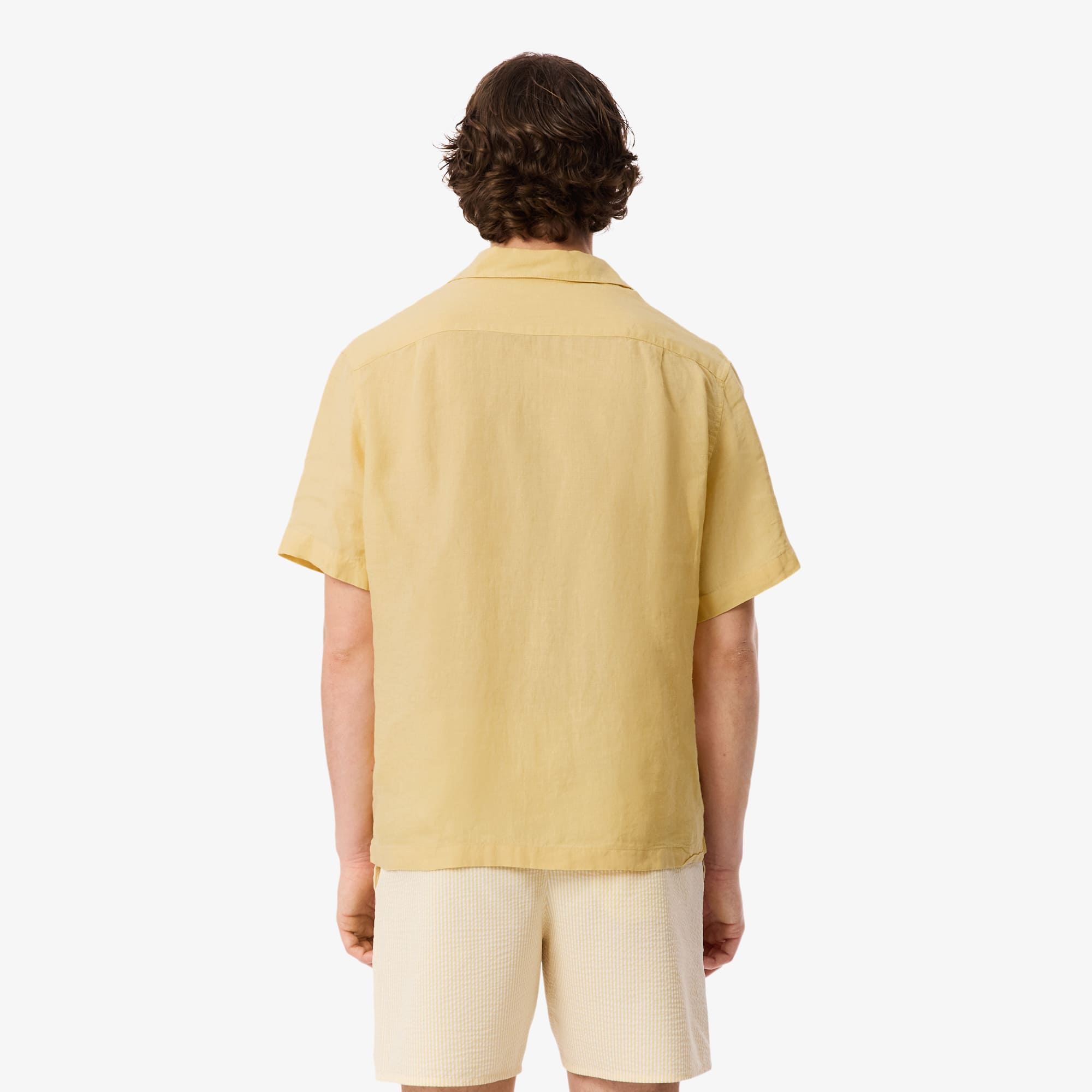 Relaxed Fit Linen Shirt - Jaune