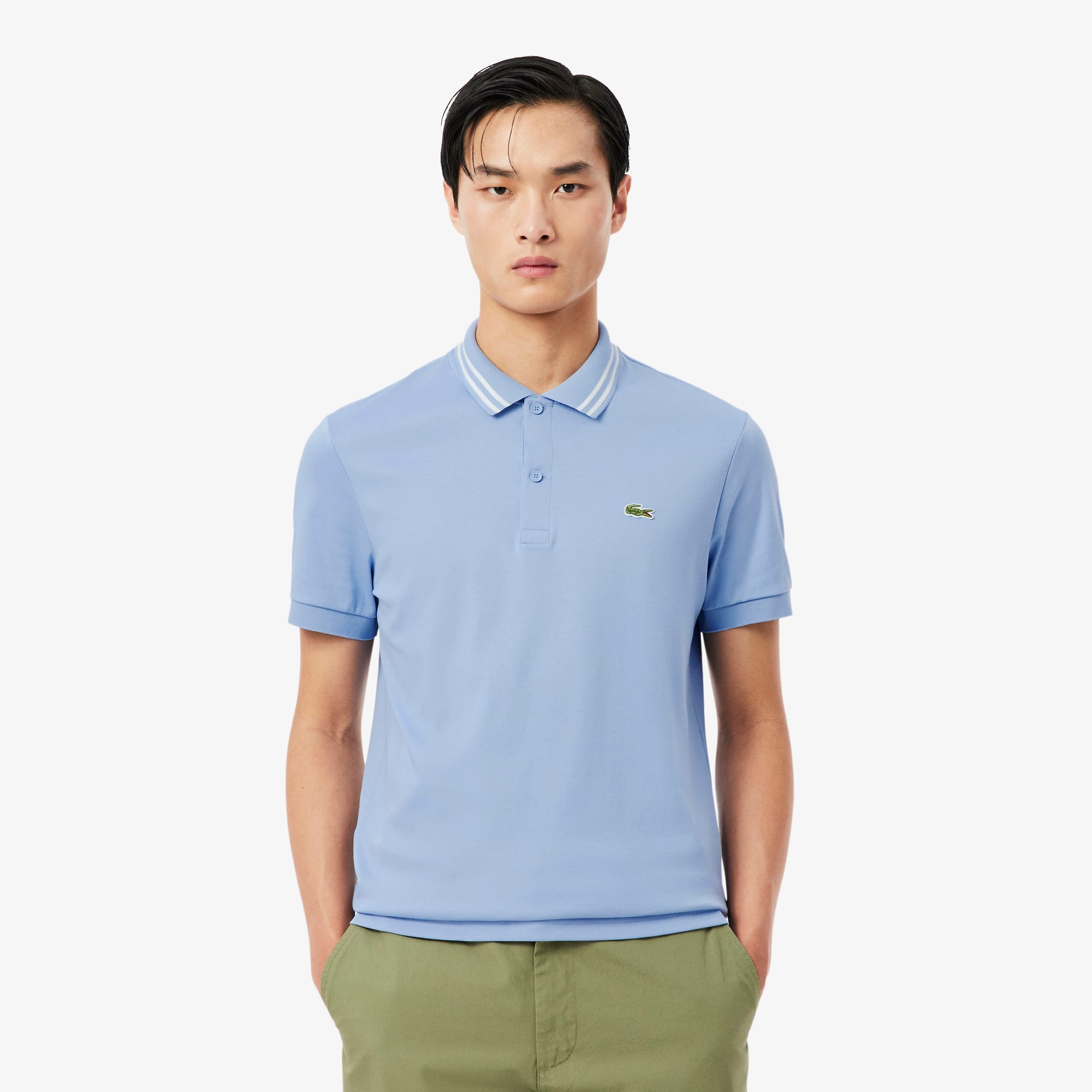 Men's Regular Fit Pima Cotton Polo - Light Blue