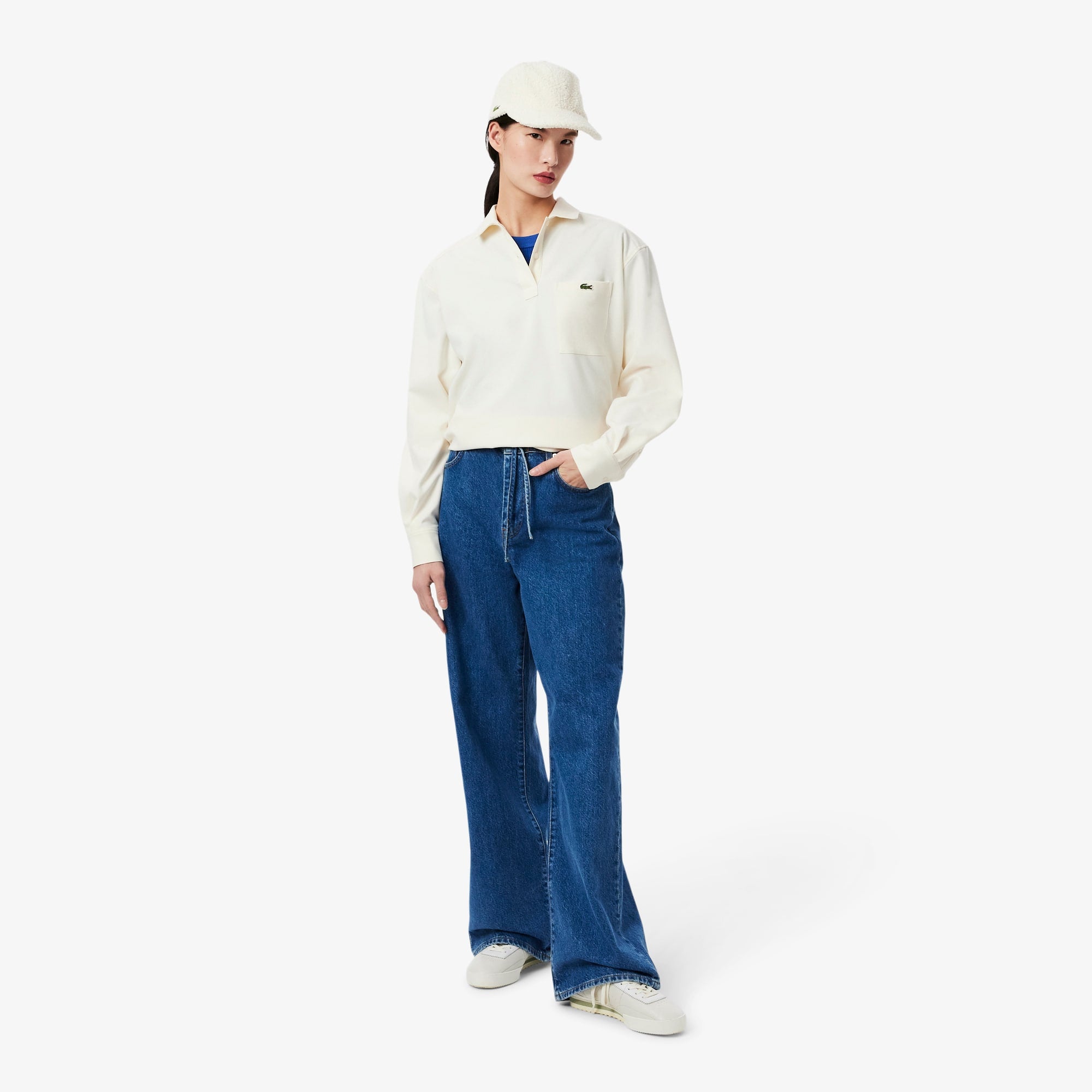 Women's Short Sleeve Rib Knit Sweater - Blue
