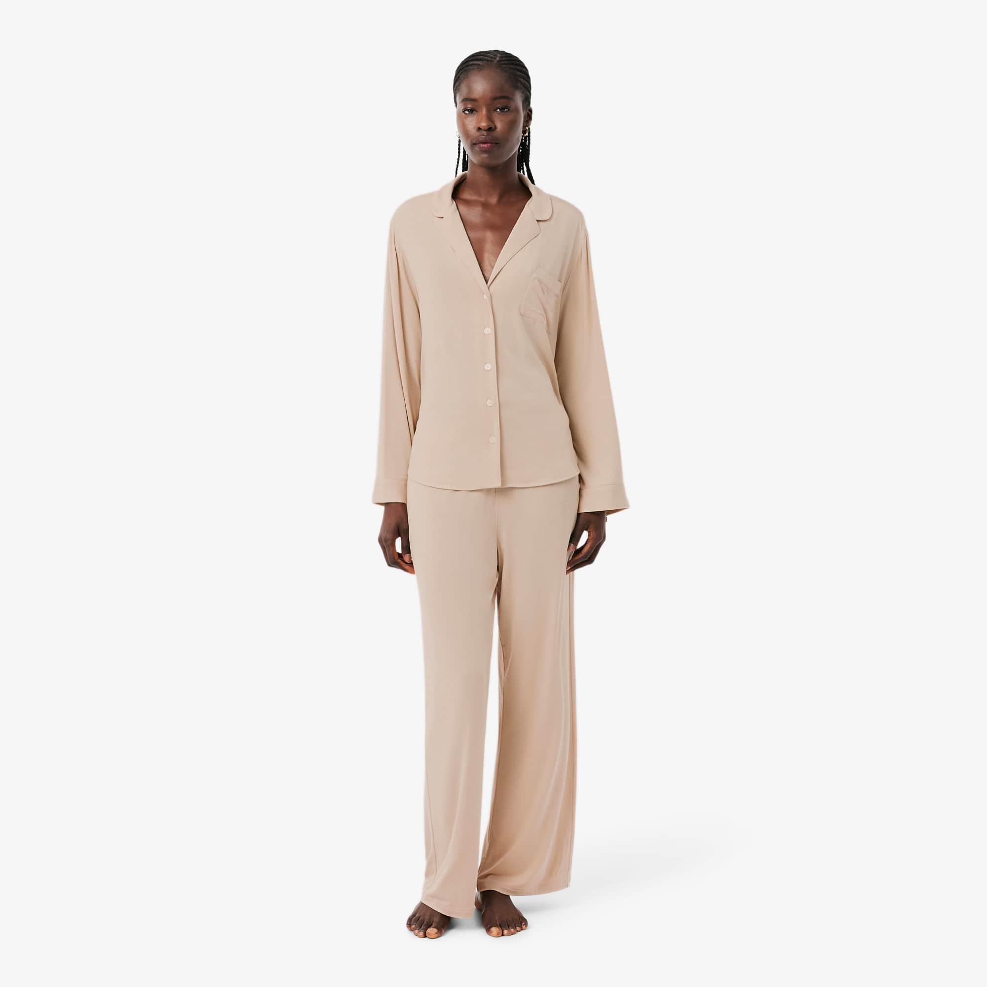Modal Jersey Pajama Set - Beige