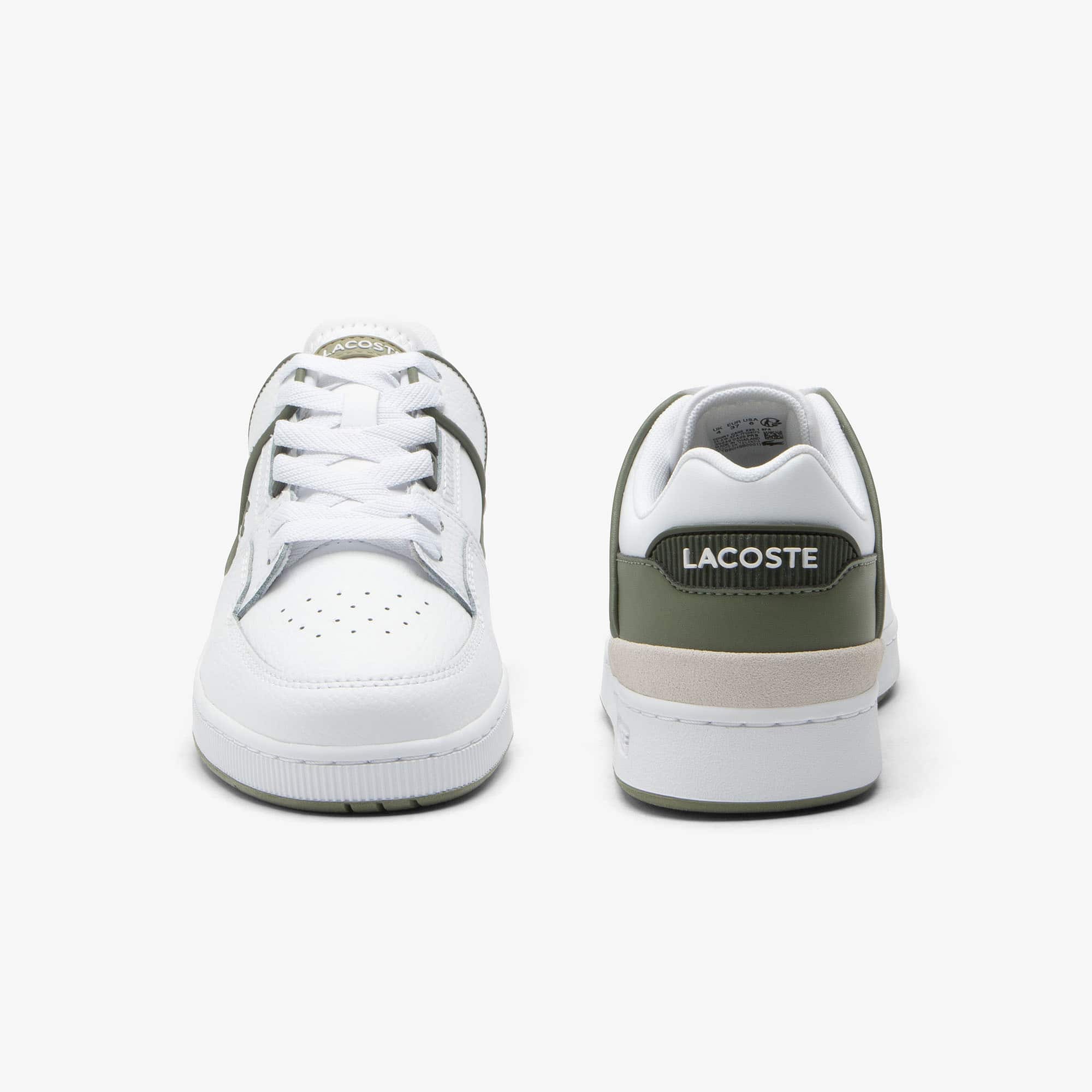 Women's Court Cage Leather Sneakers - WHT/KHK