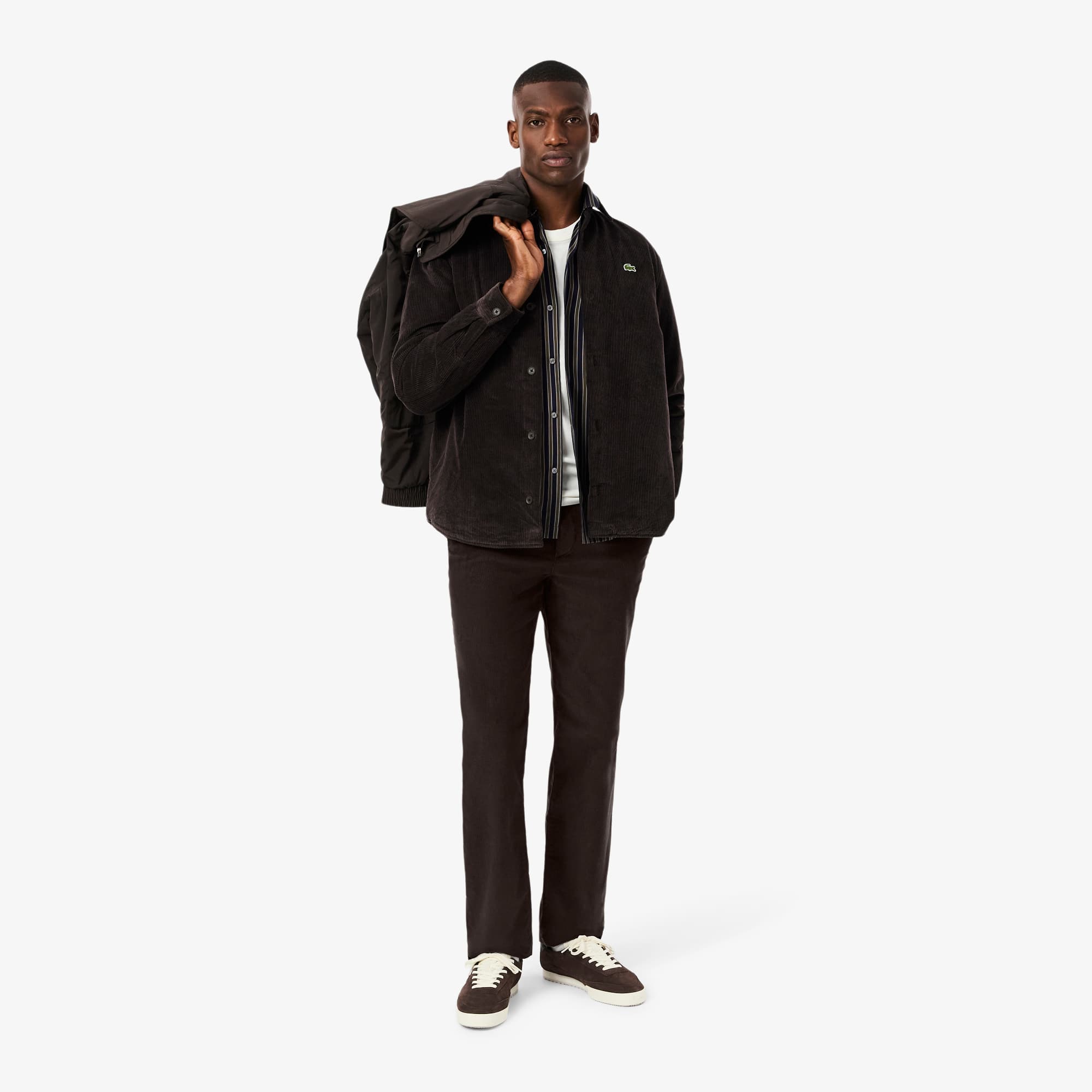 Men's Regular Fit Corduroy Chino Pants - Brown