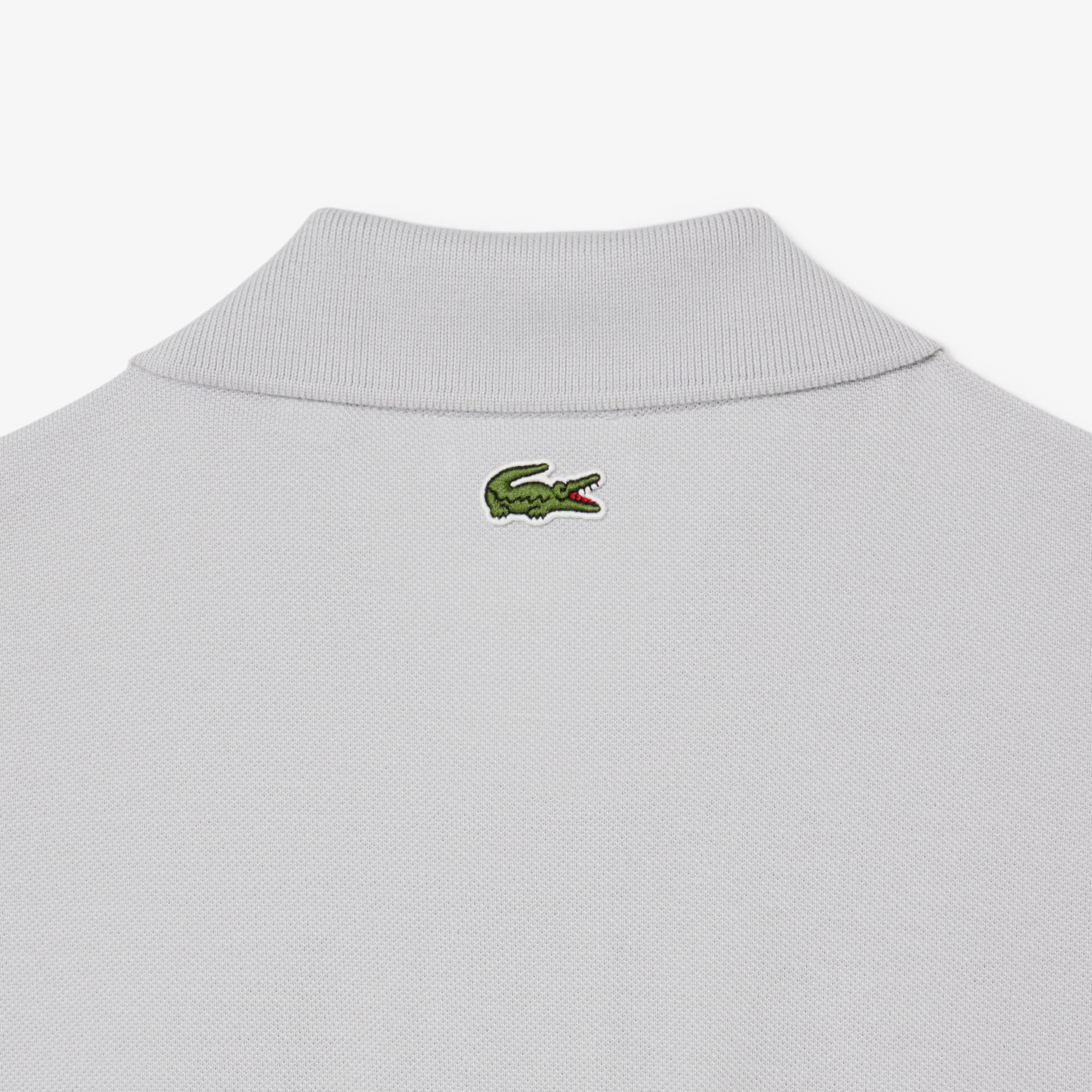 Classic Fit Embossed Branding Polo - Light Grey