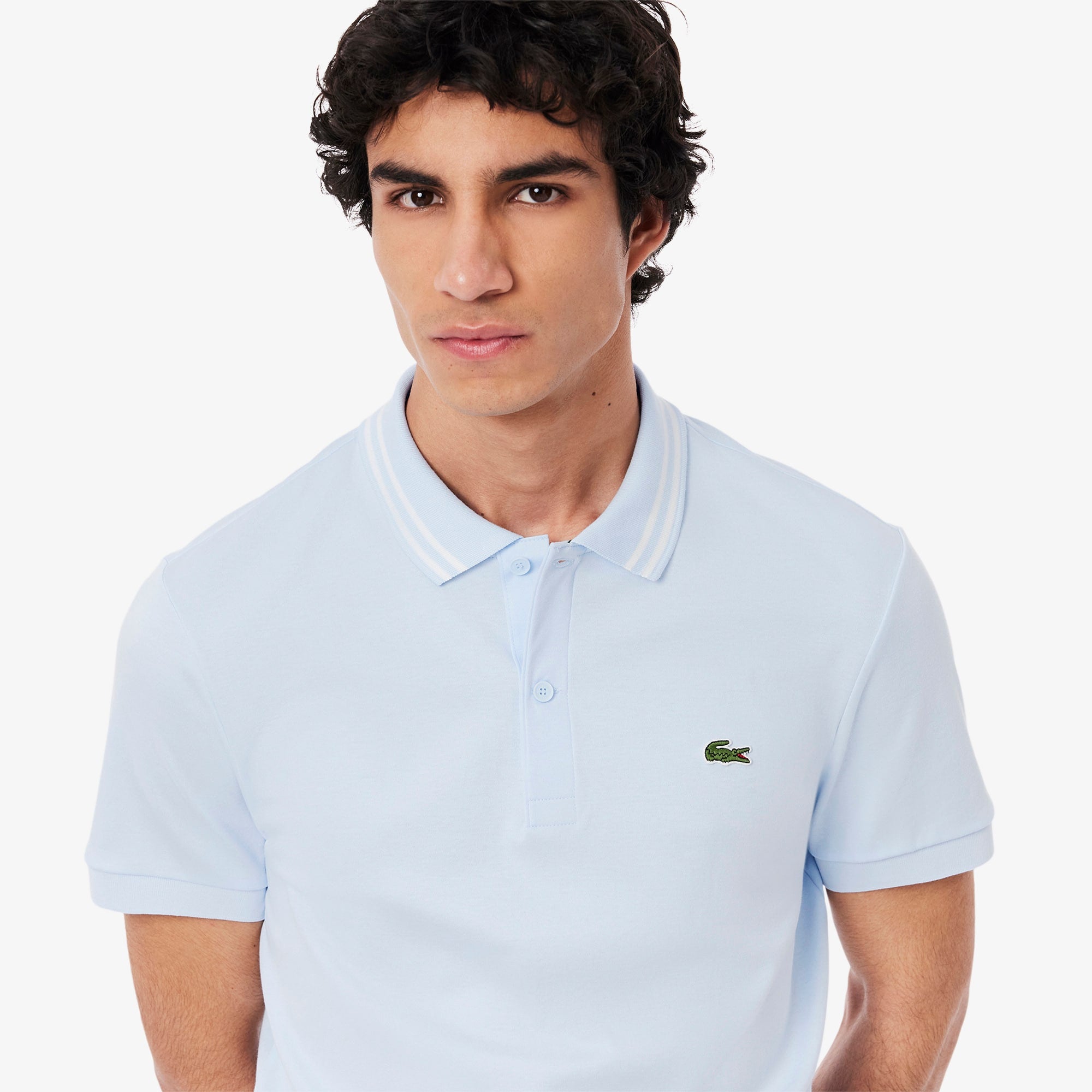 Men's Regular Fit Pima Cotton Polo - Light Blue