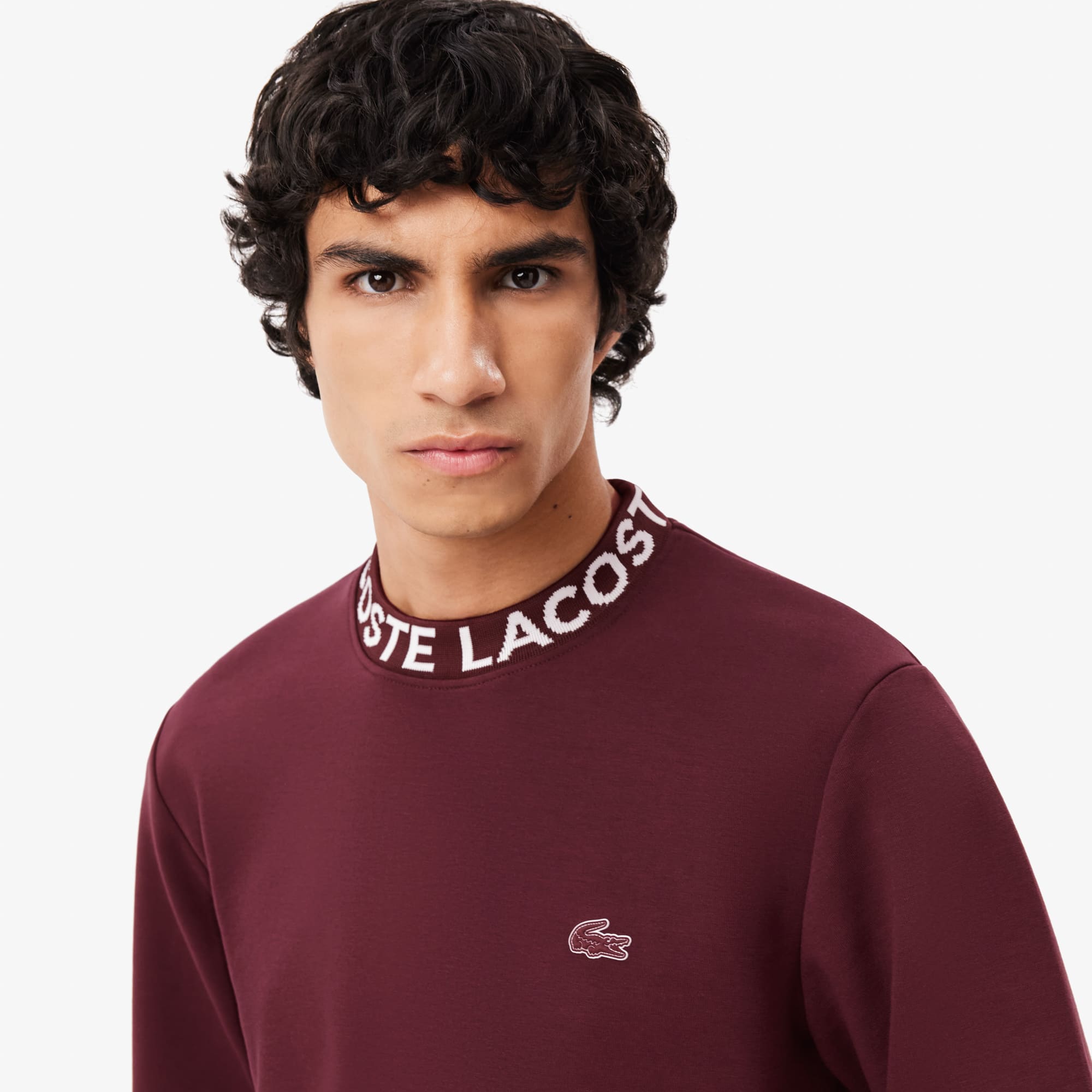 Men's Logo Crew Neck Sweatshirt - Bordeaux dark