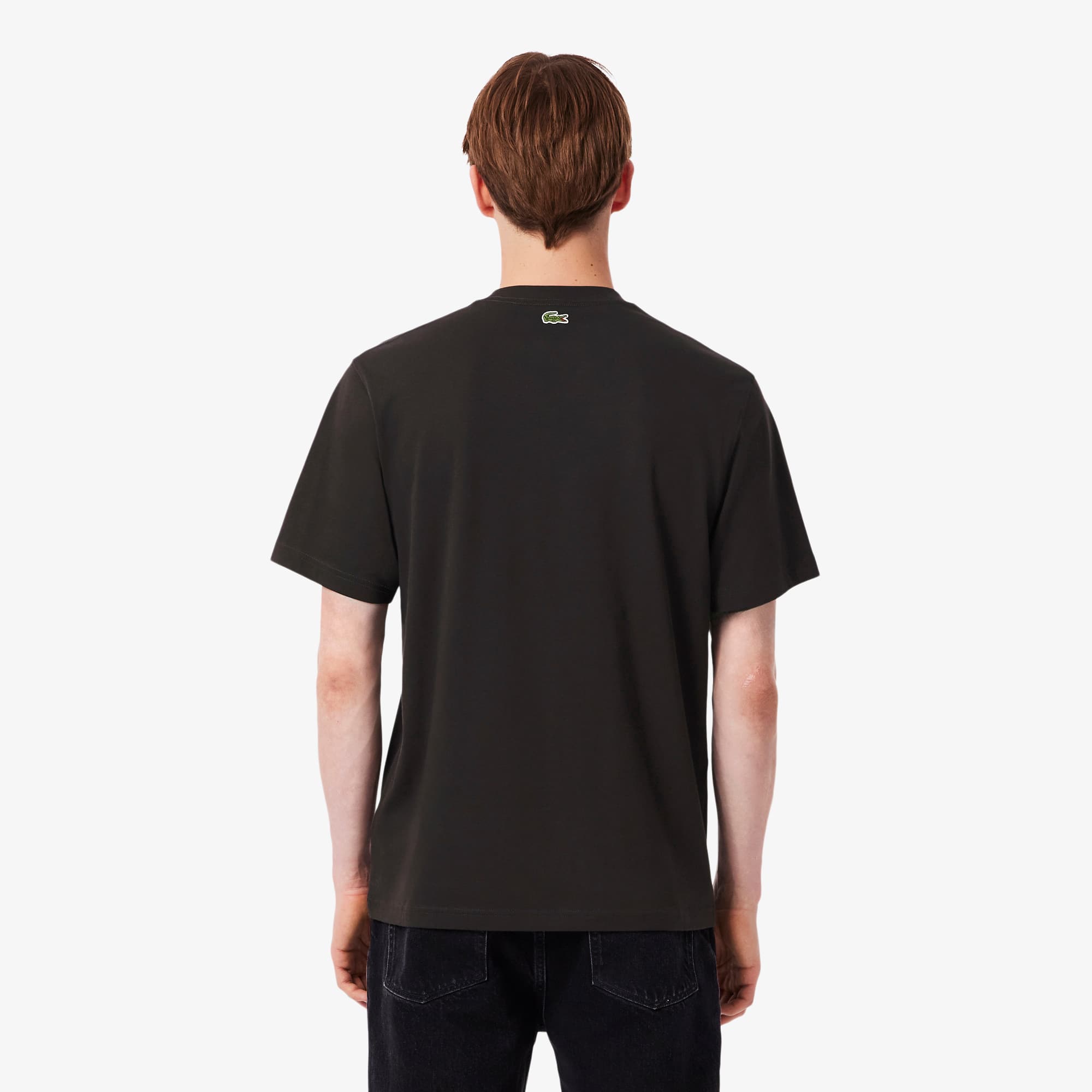 Men's Print Cotton T-Shirt - Brown