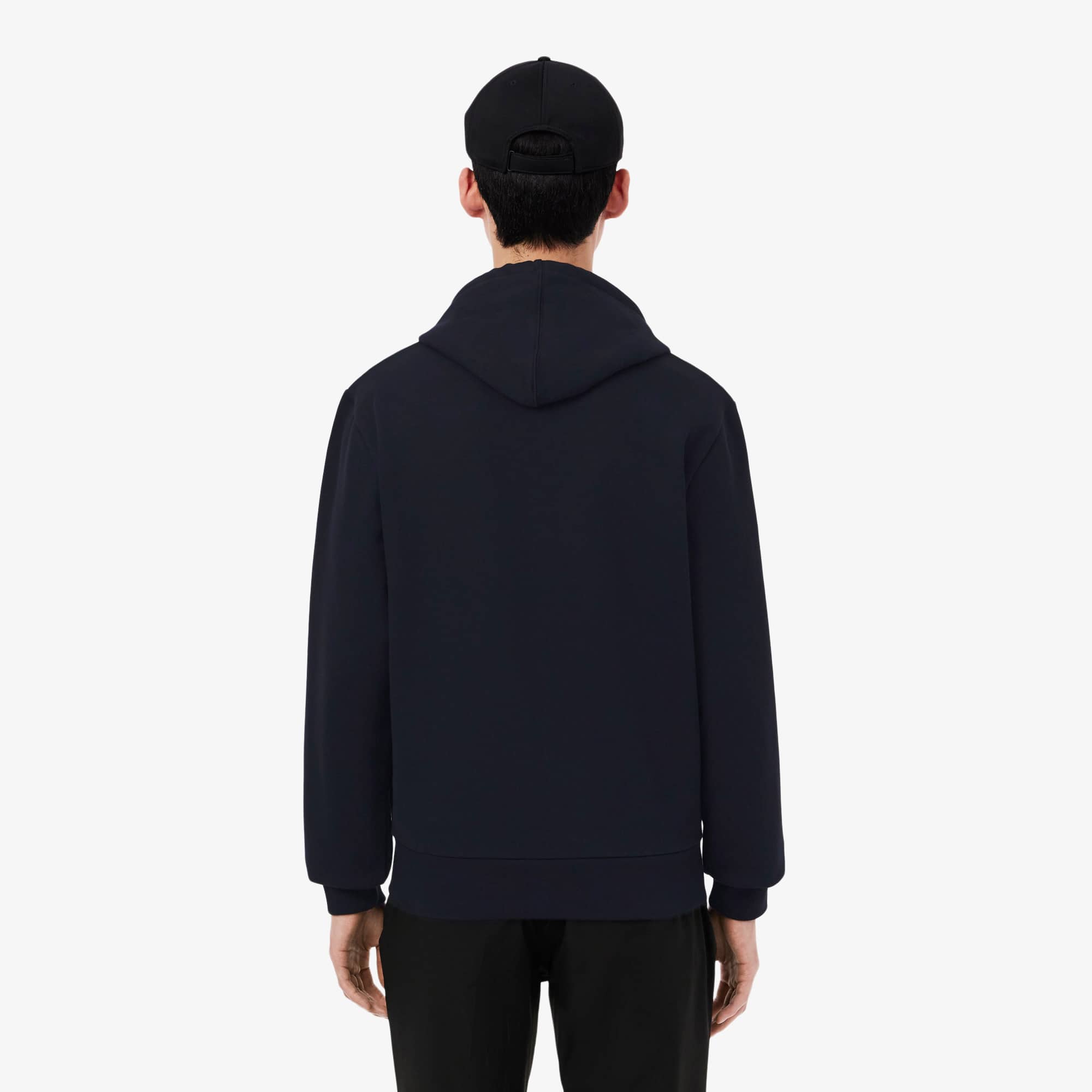 Colorblock Zipped Hoodie - Noir / Gris Fonce