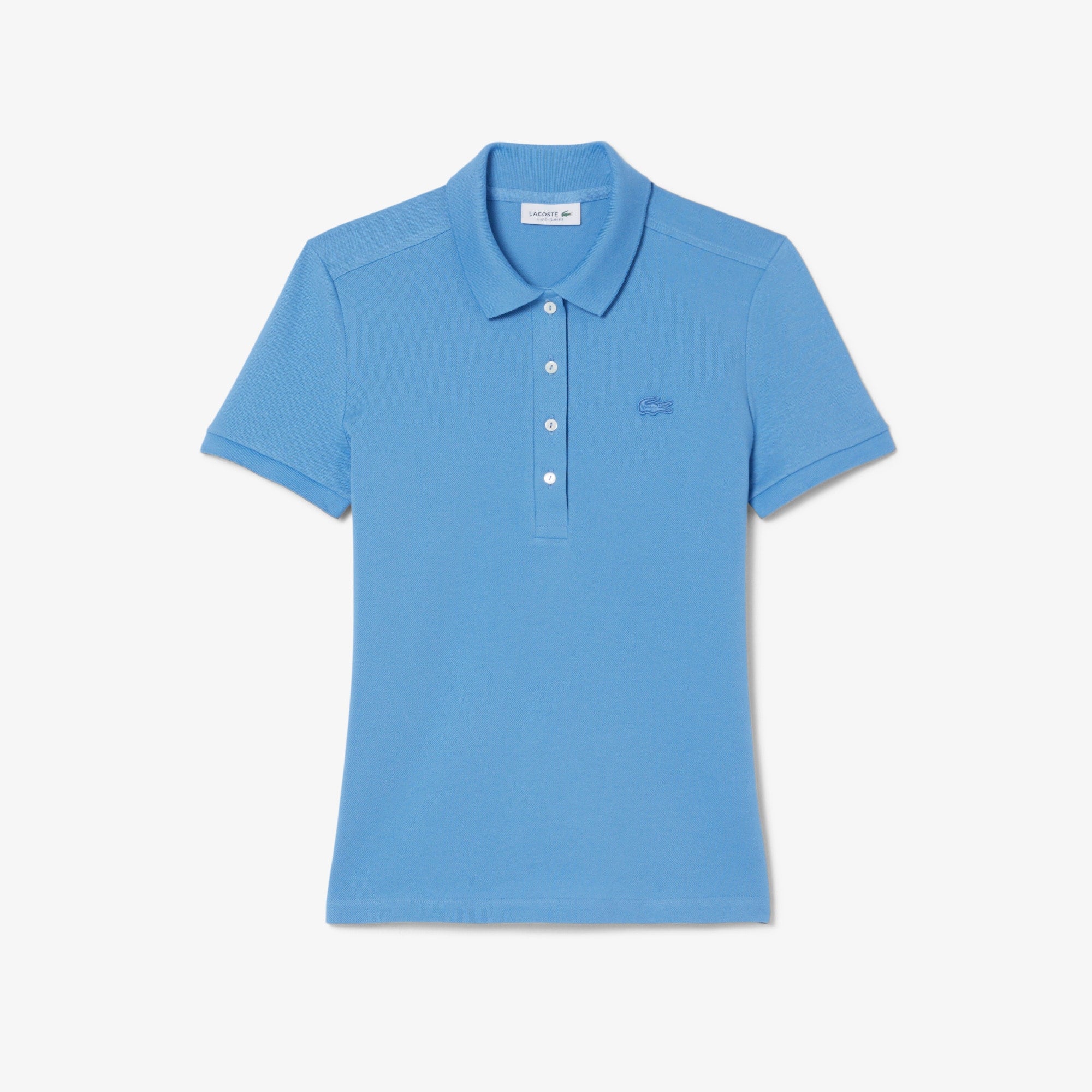 Women's L.12.D Slim Fit Stretch Mini Piqué Polo - Blue