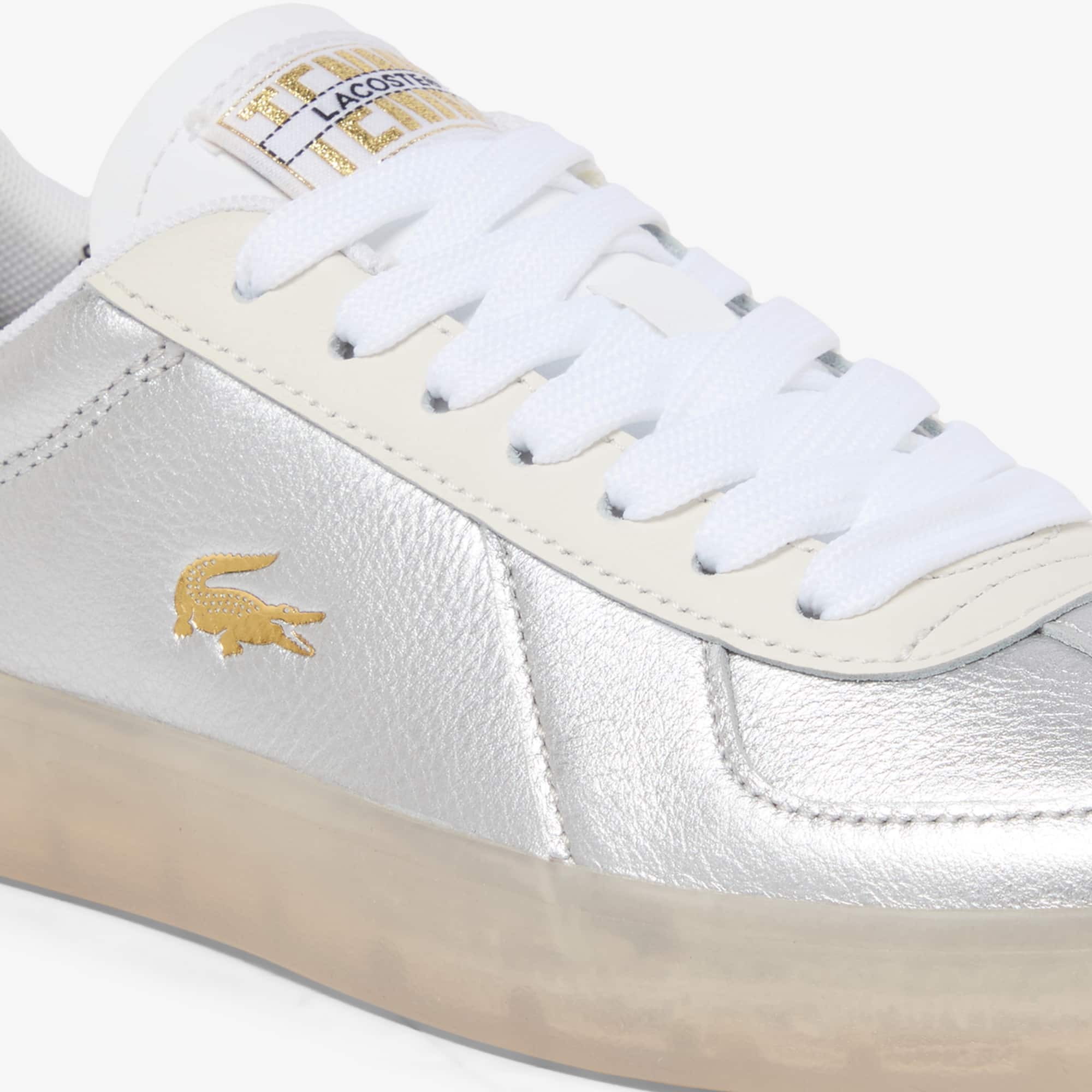 Women's Baseshot Pro Leather Sneakers - SLV/OFF WHT