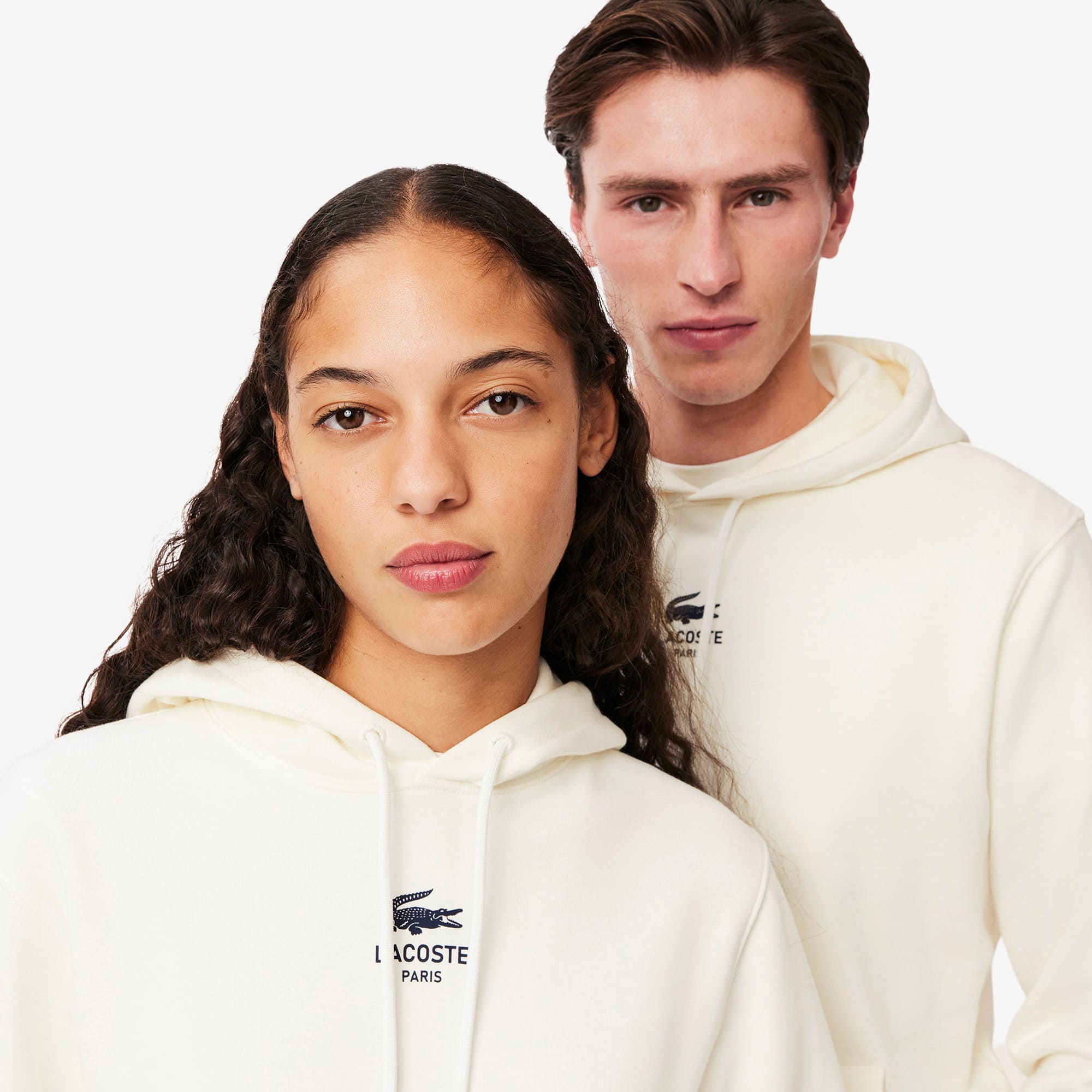 Unisex Print Hoodie - White
