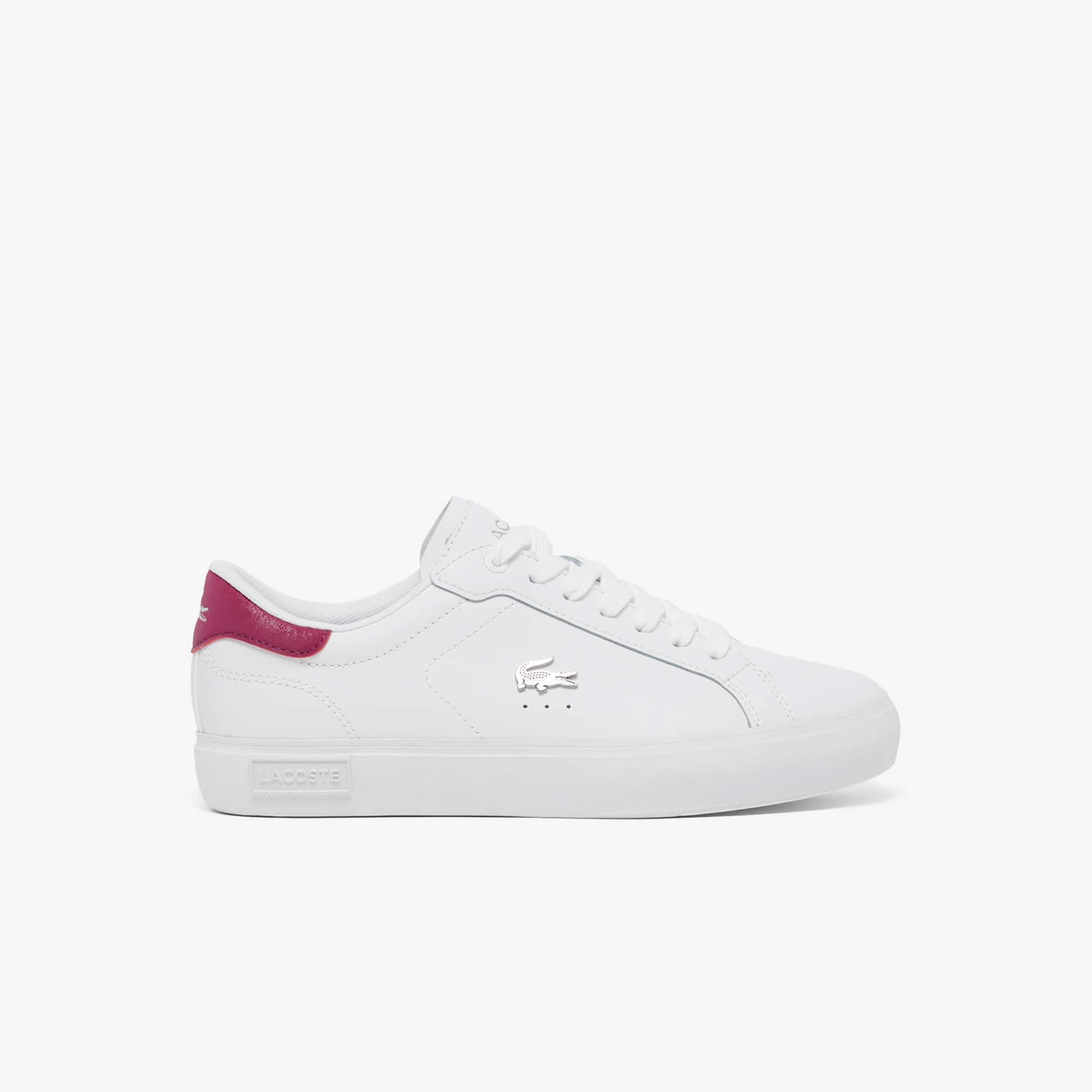 Women's Powercourt Leather Sneakers - WHT/DK PURP