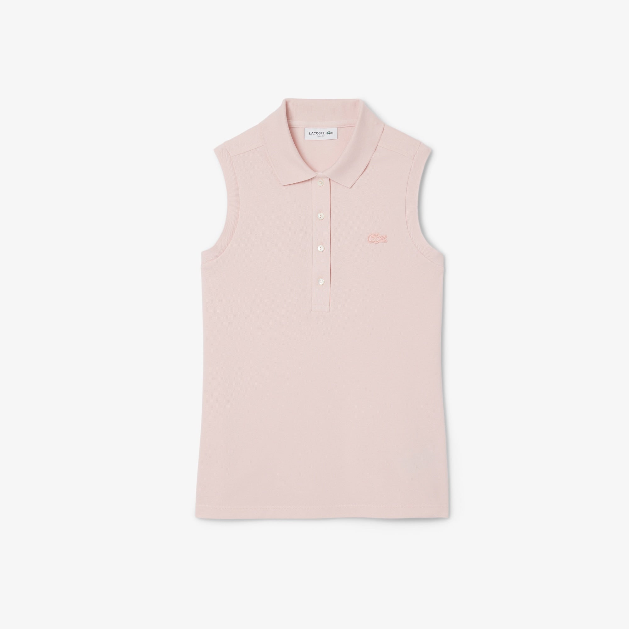 Women's Slim Fit L.12.D Sleeveless Stretch Polo - Light Pink