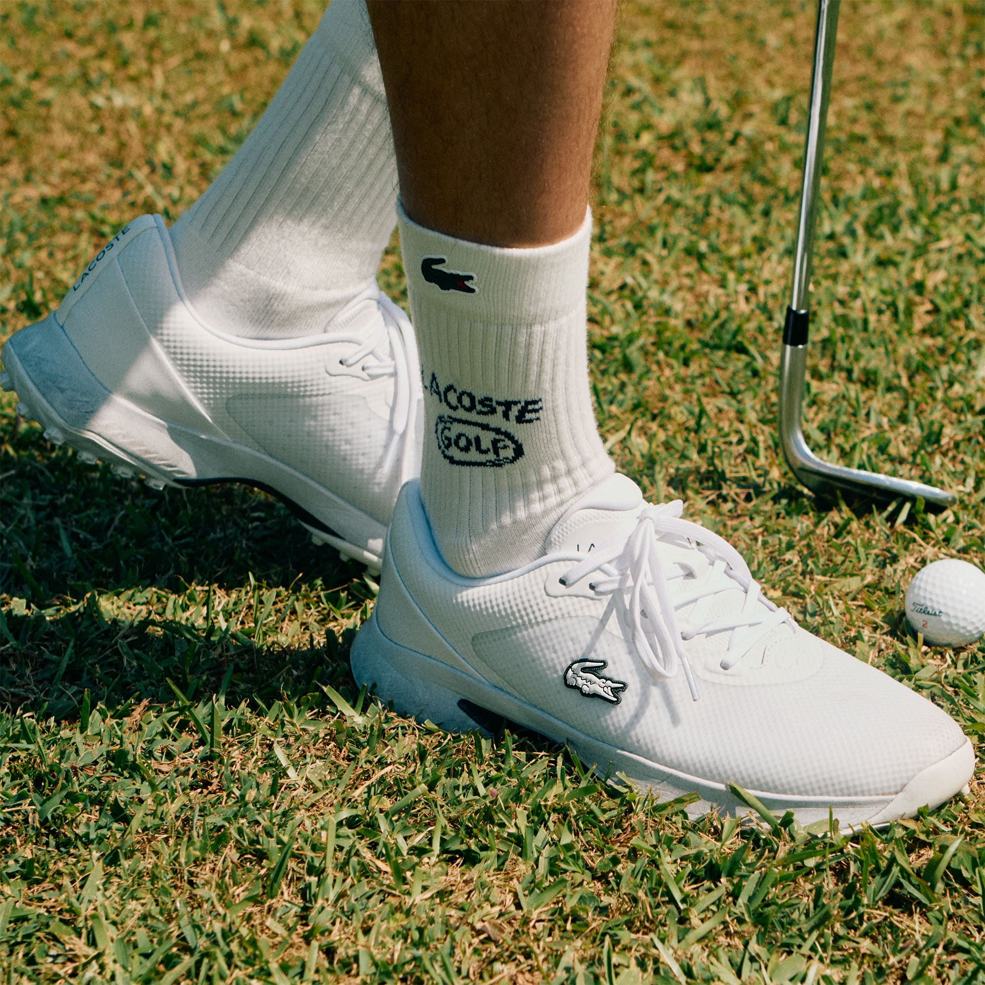 Men's Golf Point Golf Shoes - WHITE/DARK GREEN
